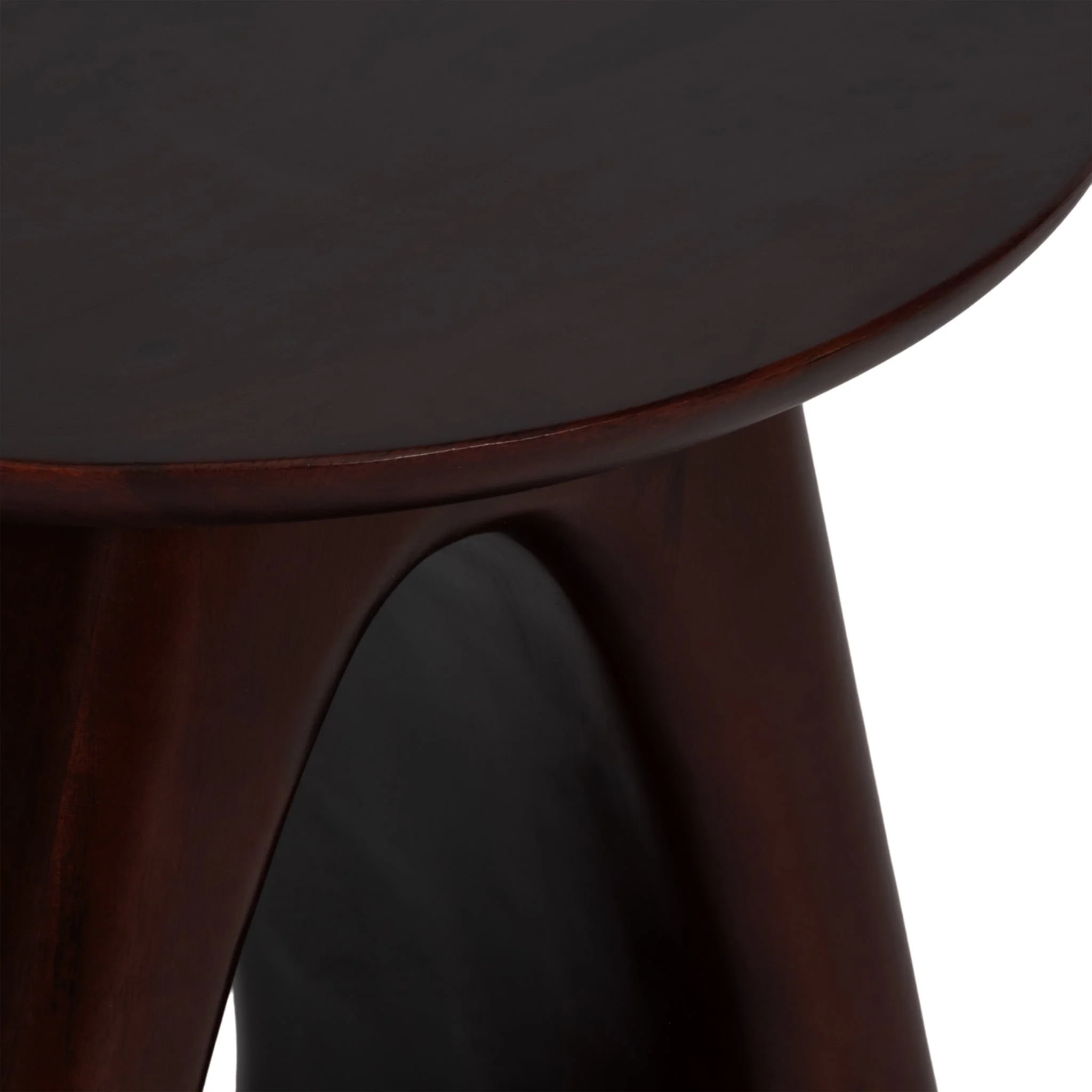 20" Cut-out Base Accent Table, Walnut - Image 6