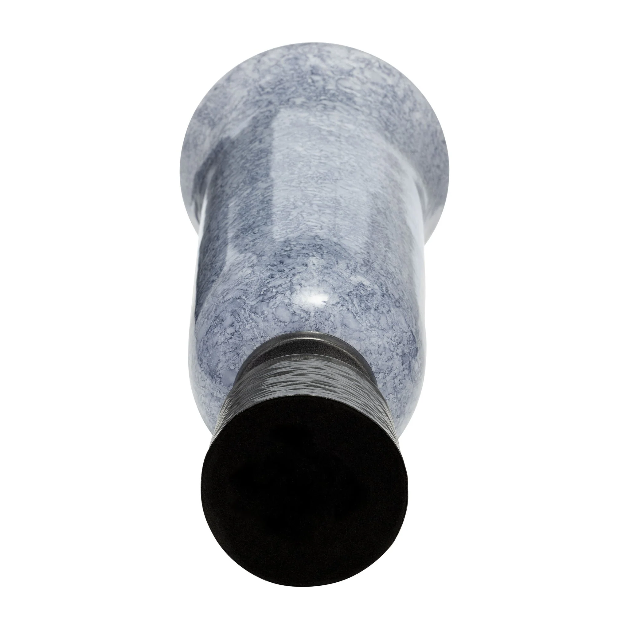 20", Glass Vase W/metal Base, Blue - Image 6