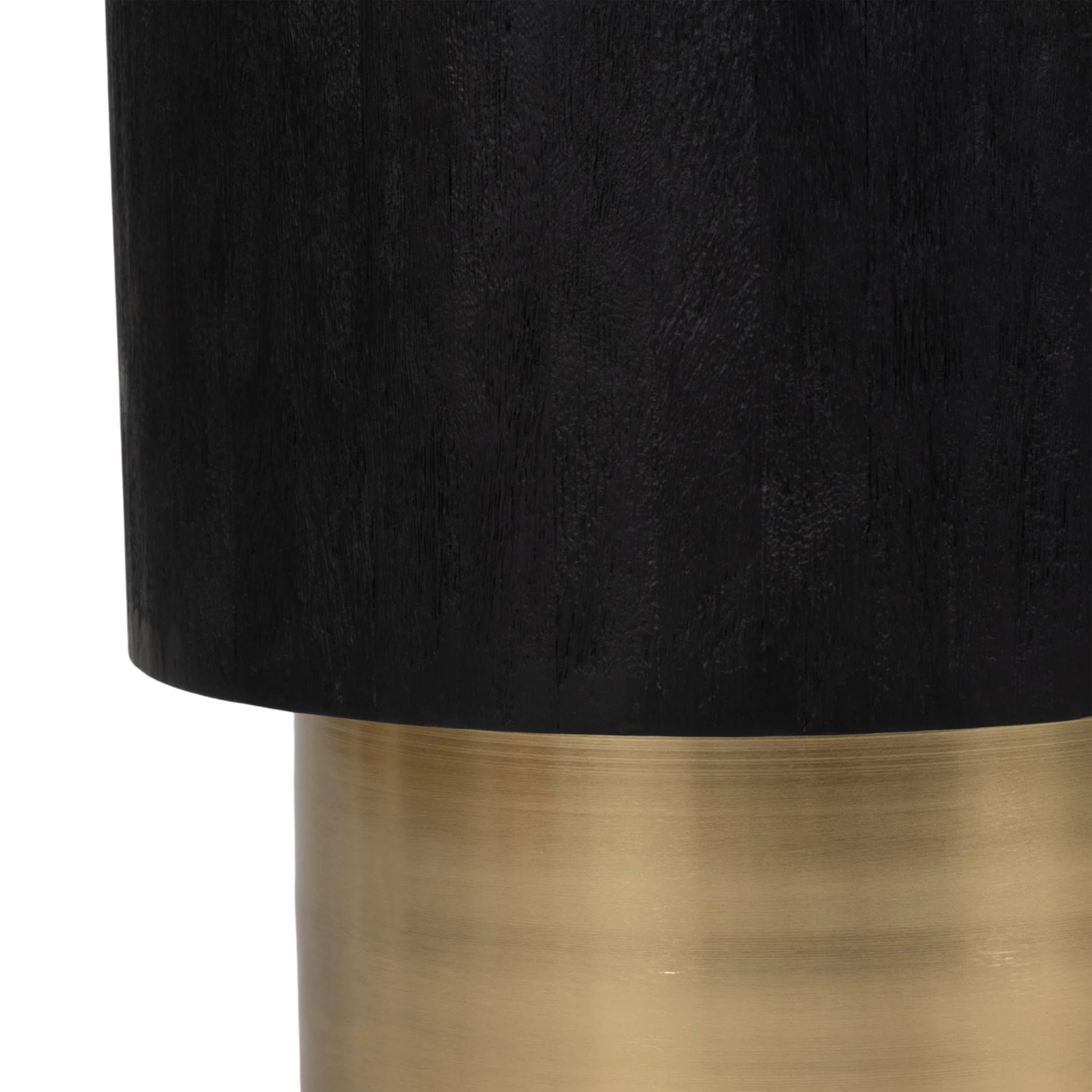 20" Gold Pedestal Accent Table Marble Top, Wht/blk - Image 5