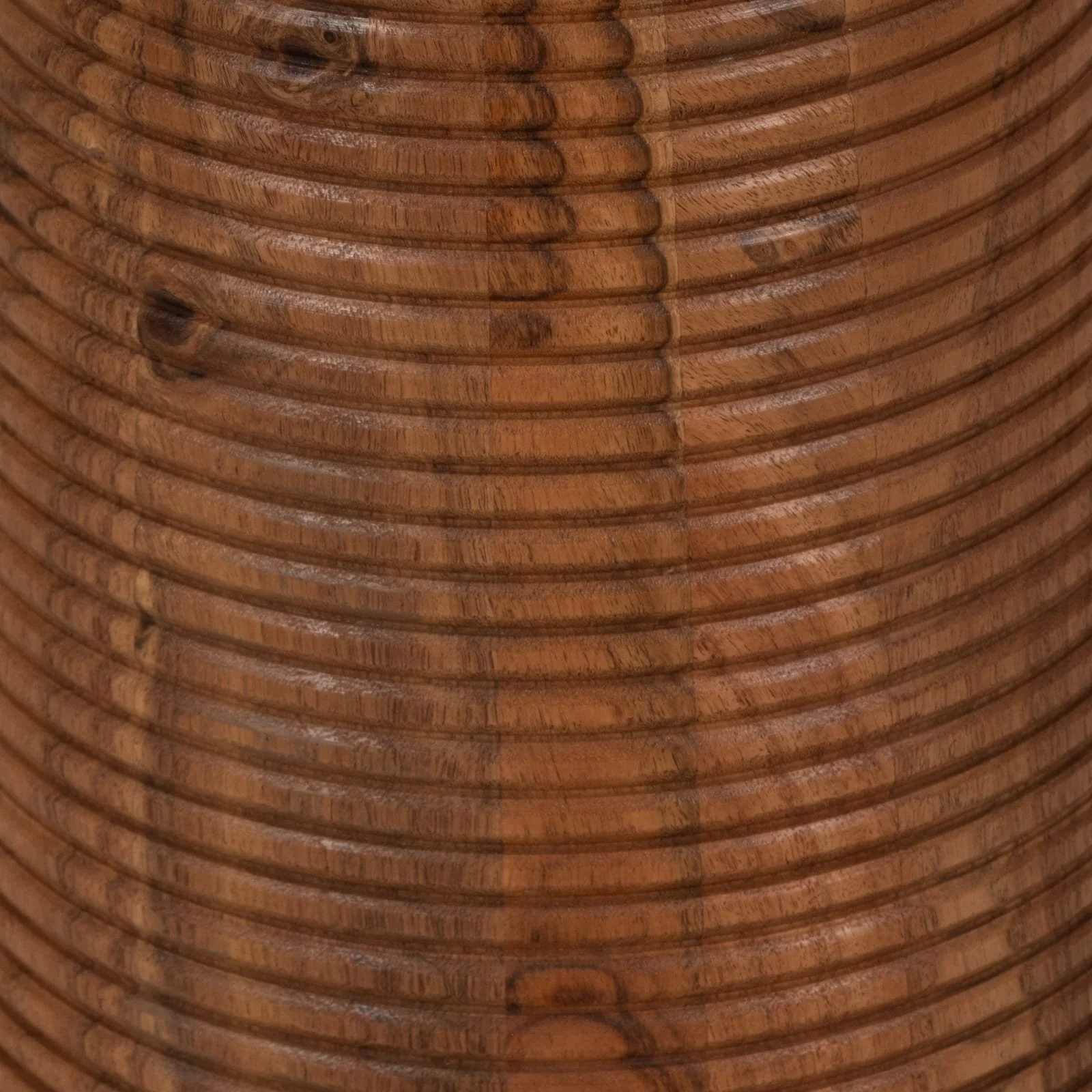 20" Grooved Base Wood Accent Table, Natural - Image 6