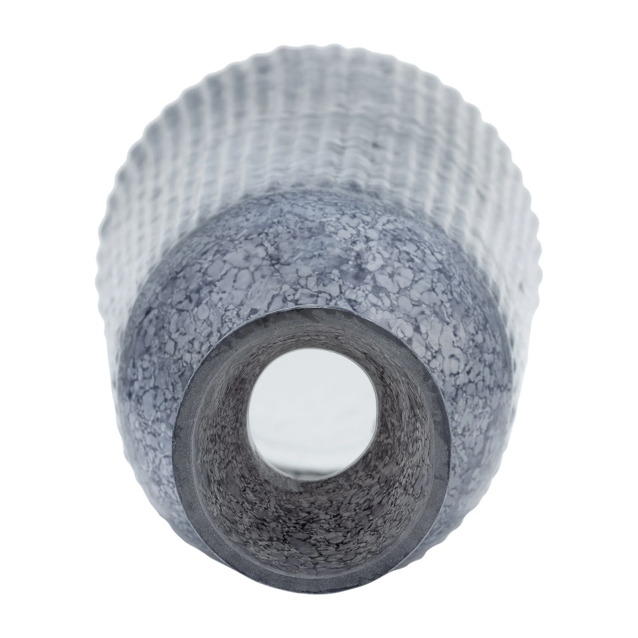 20", Grooved Glass Vase, Blue - Image 4