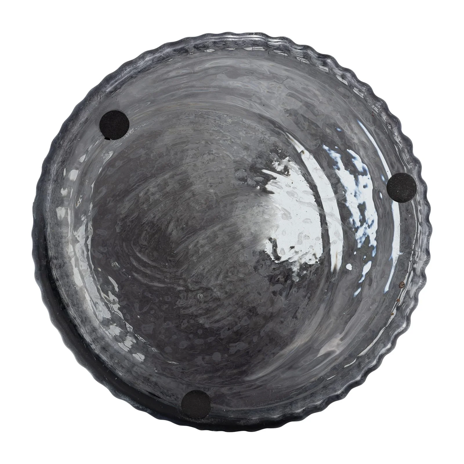 20", Grooved Glass Vase, Blue - Image 5