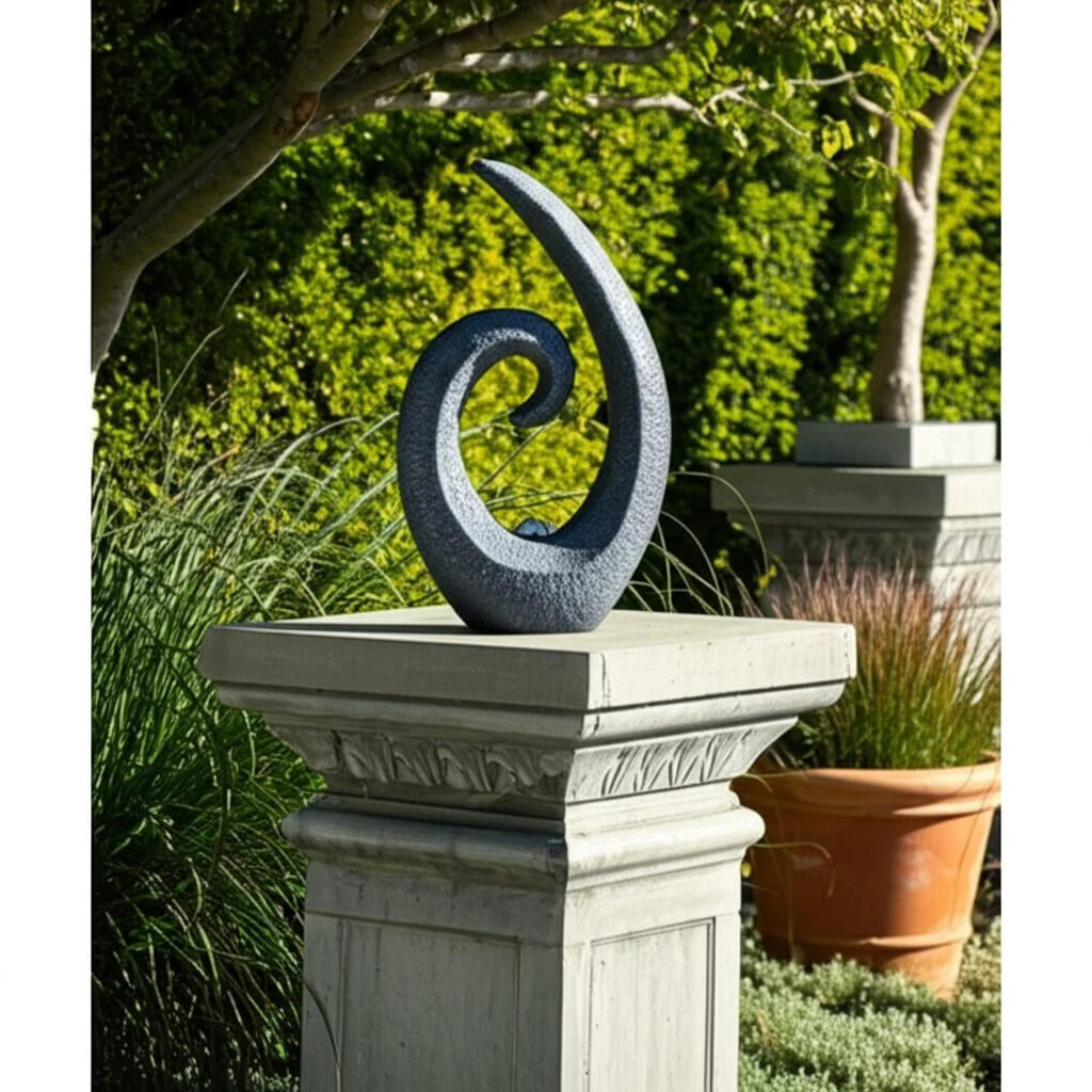 20" Loopy Statue With Solar, Dark Grey - Image 12