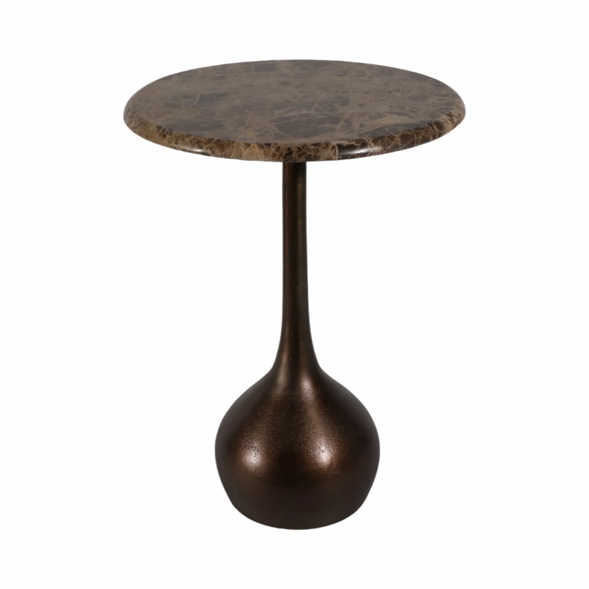 20" Marble Accent Table Ball Base, Bwn - Image 2