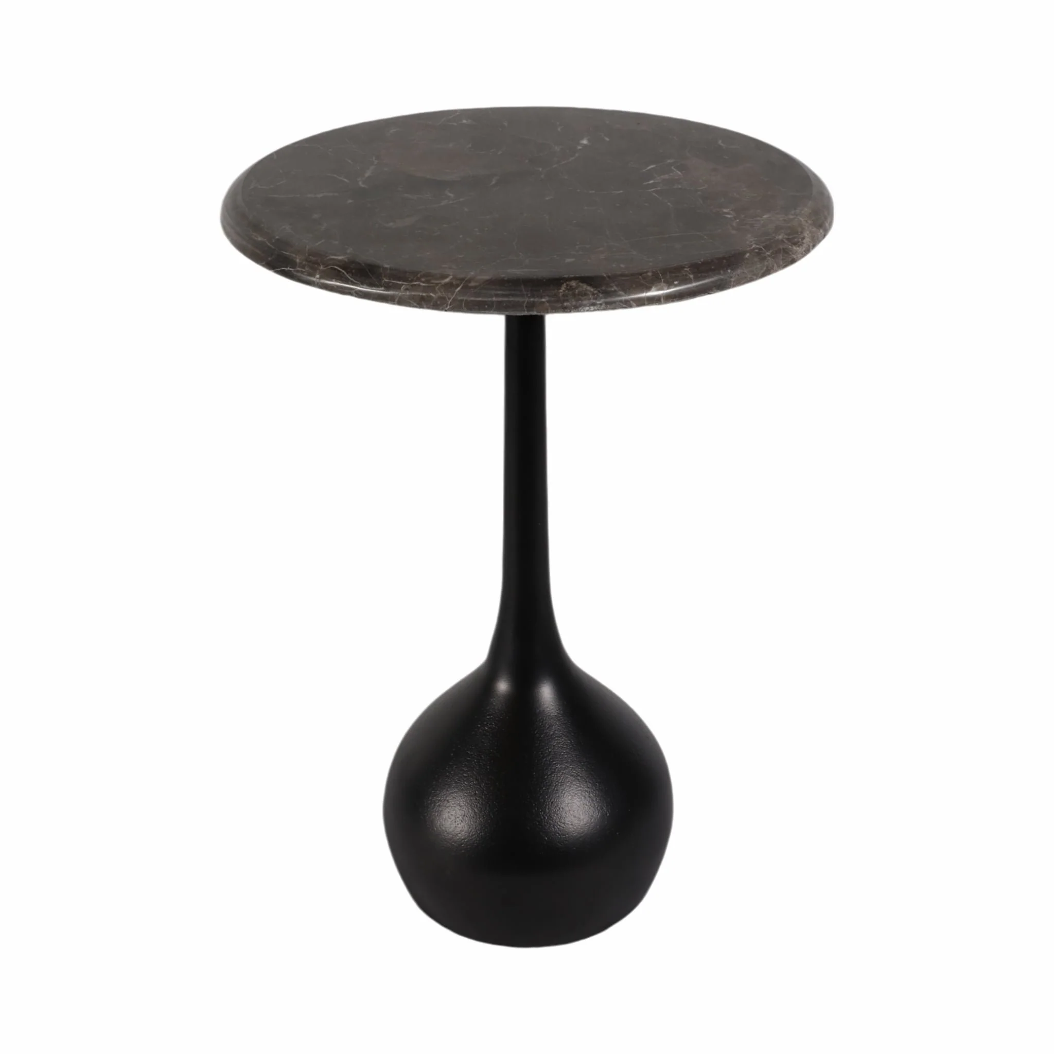 20" Marble Accent Table Ball Base, Irish Bwn/blk - Image 2