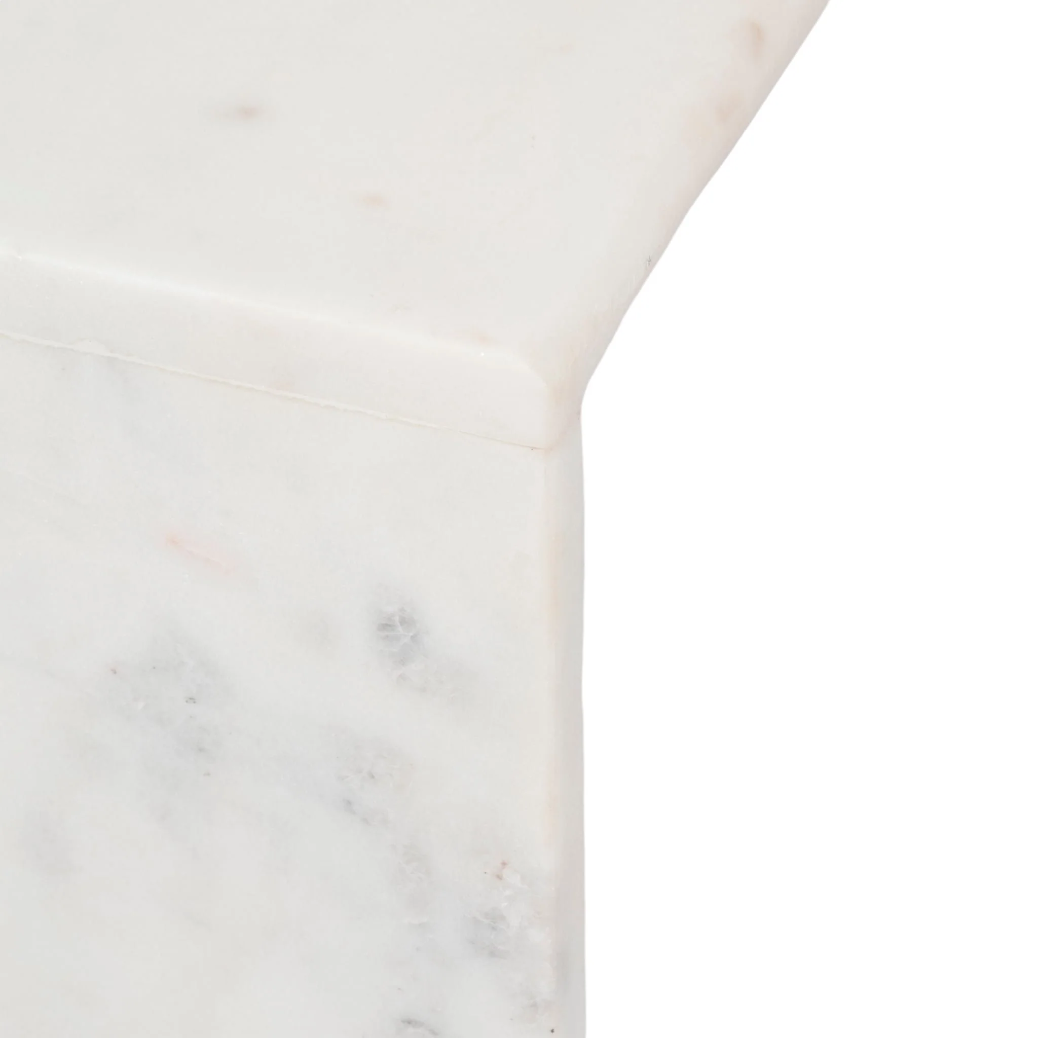 20" Marble Accent Table, White - Image 5