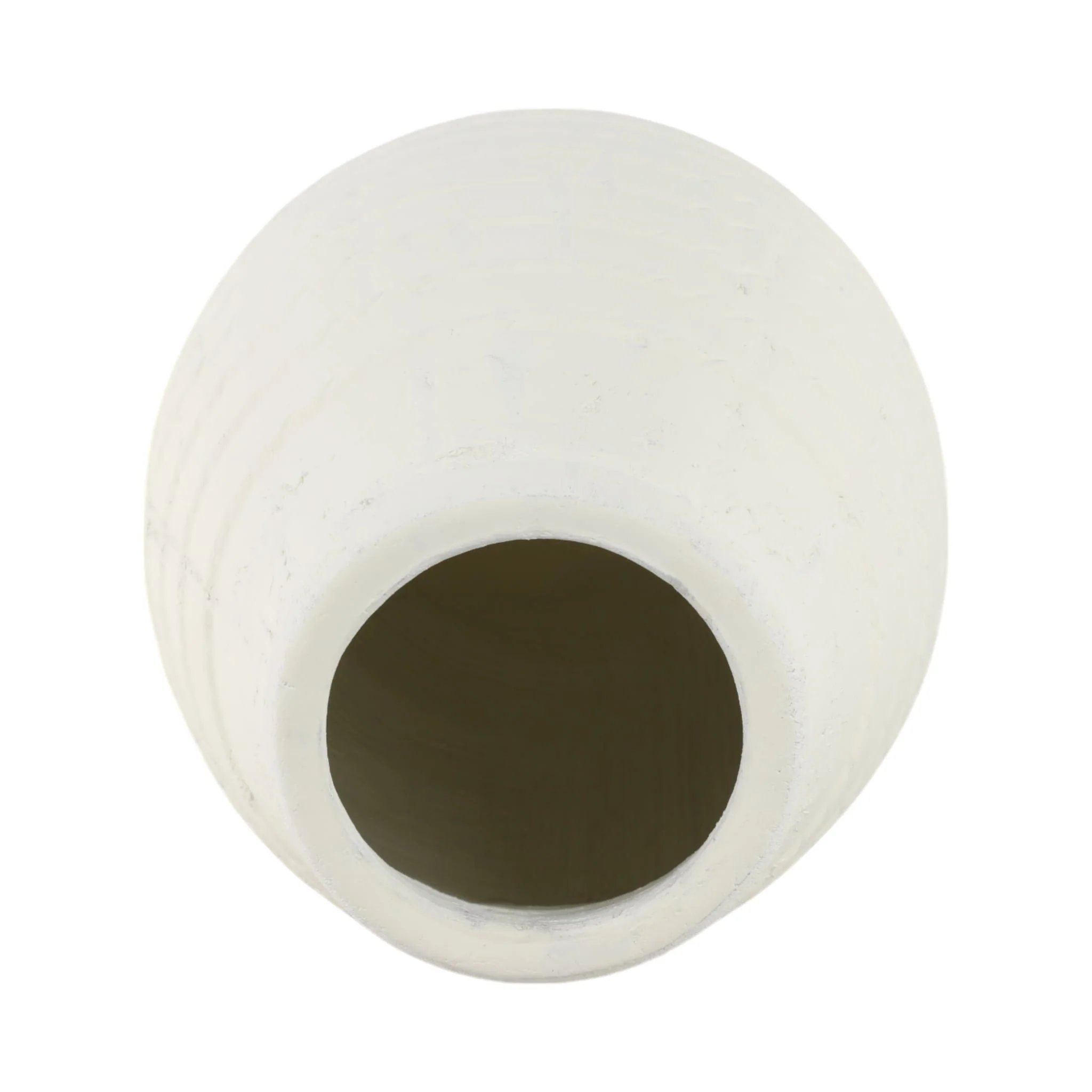 20" Rope Ribbed Vase, White - Image 6