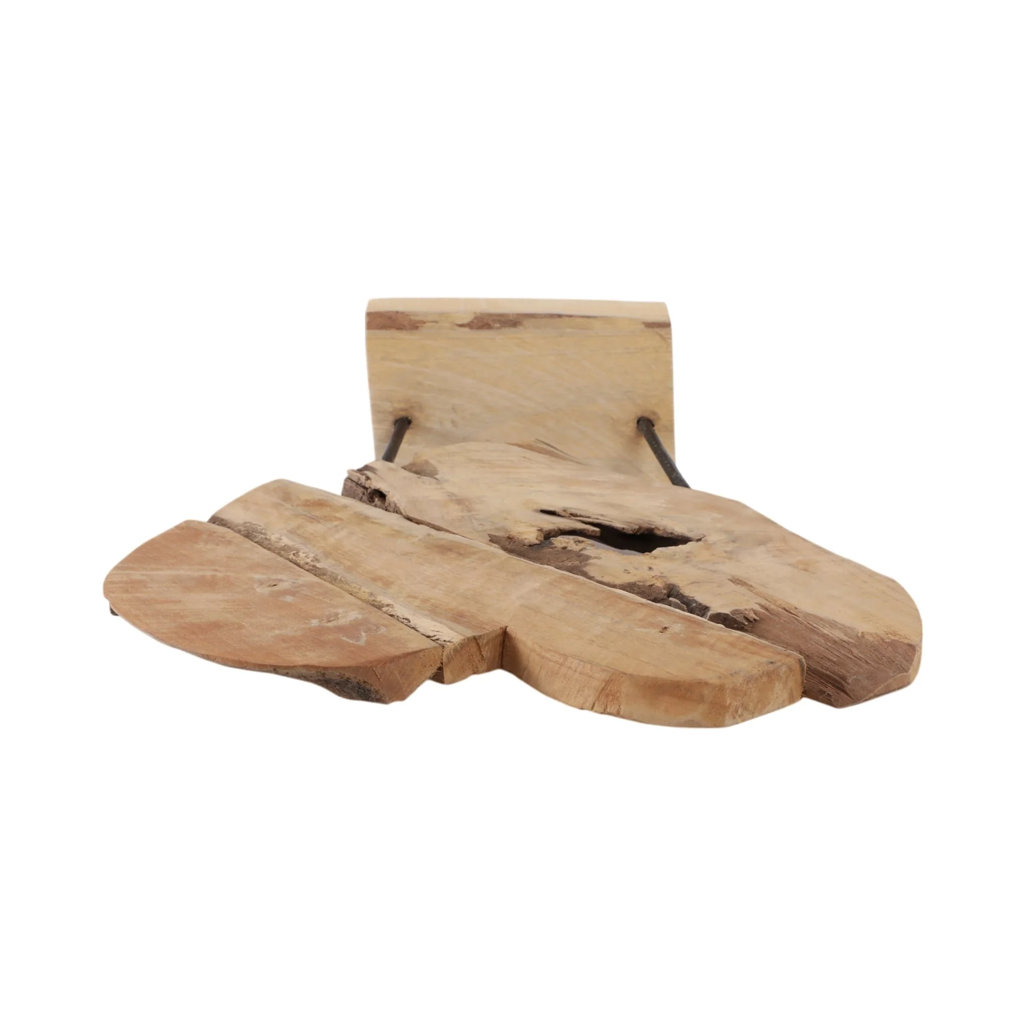 20" Teak Root Heart On Stand, Natural - Image 5