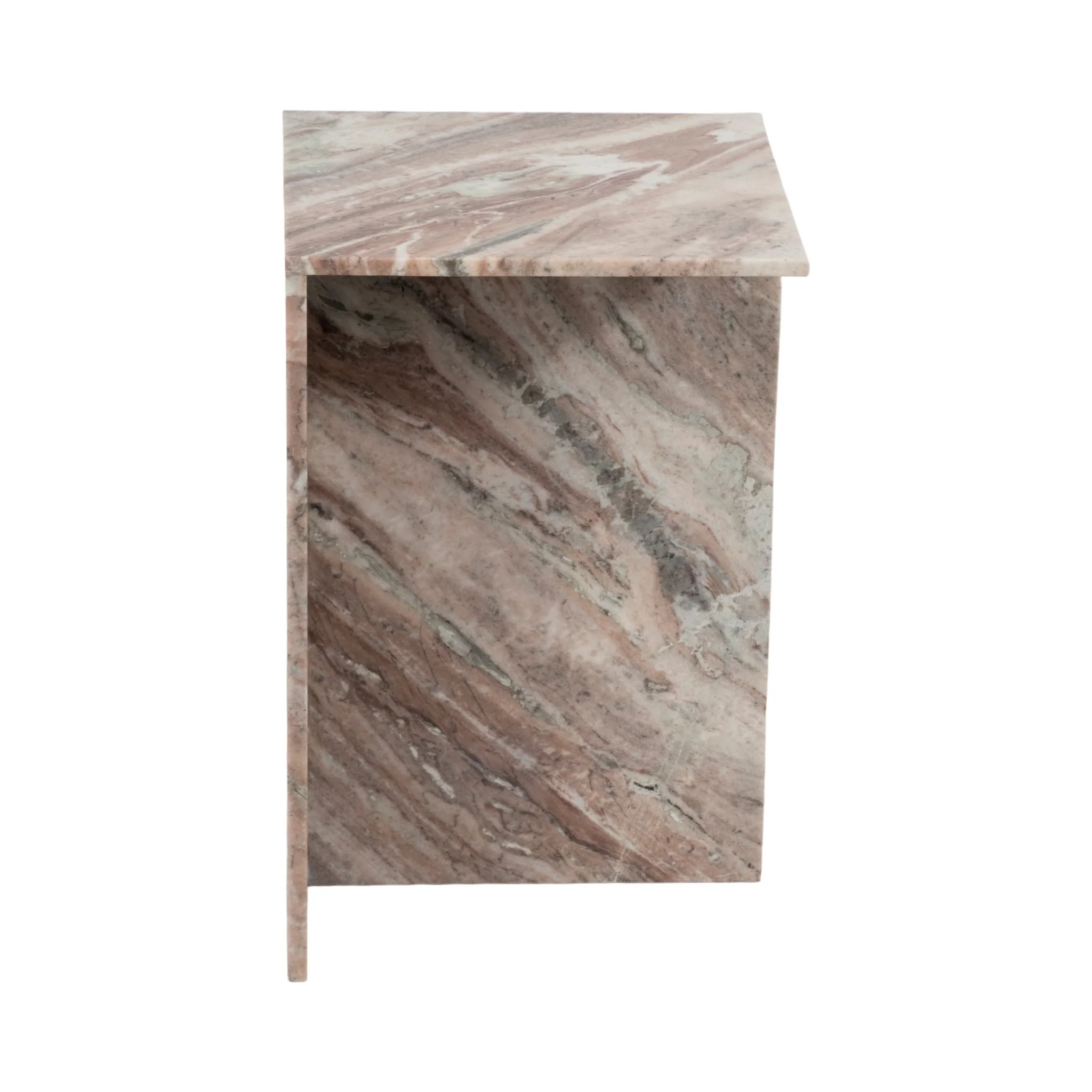 20" Torrento Marble Accent Table, Brown - Image 3