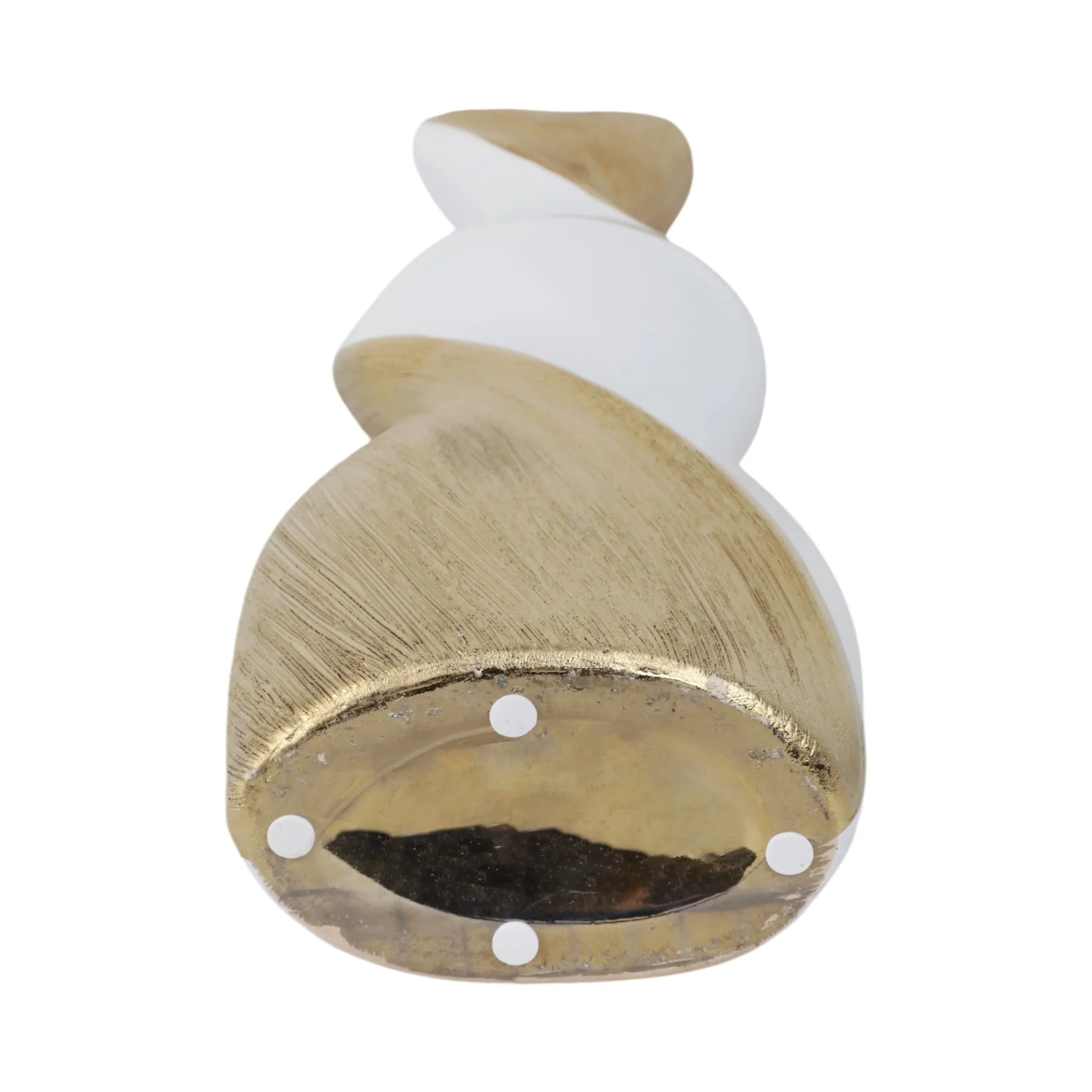 20" Twisted Vase, White/gold - Image 7