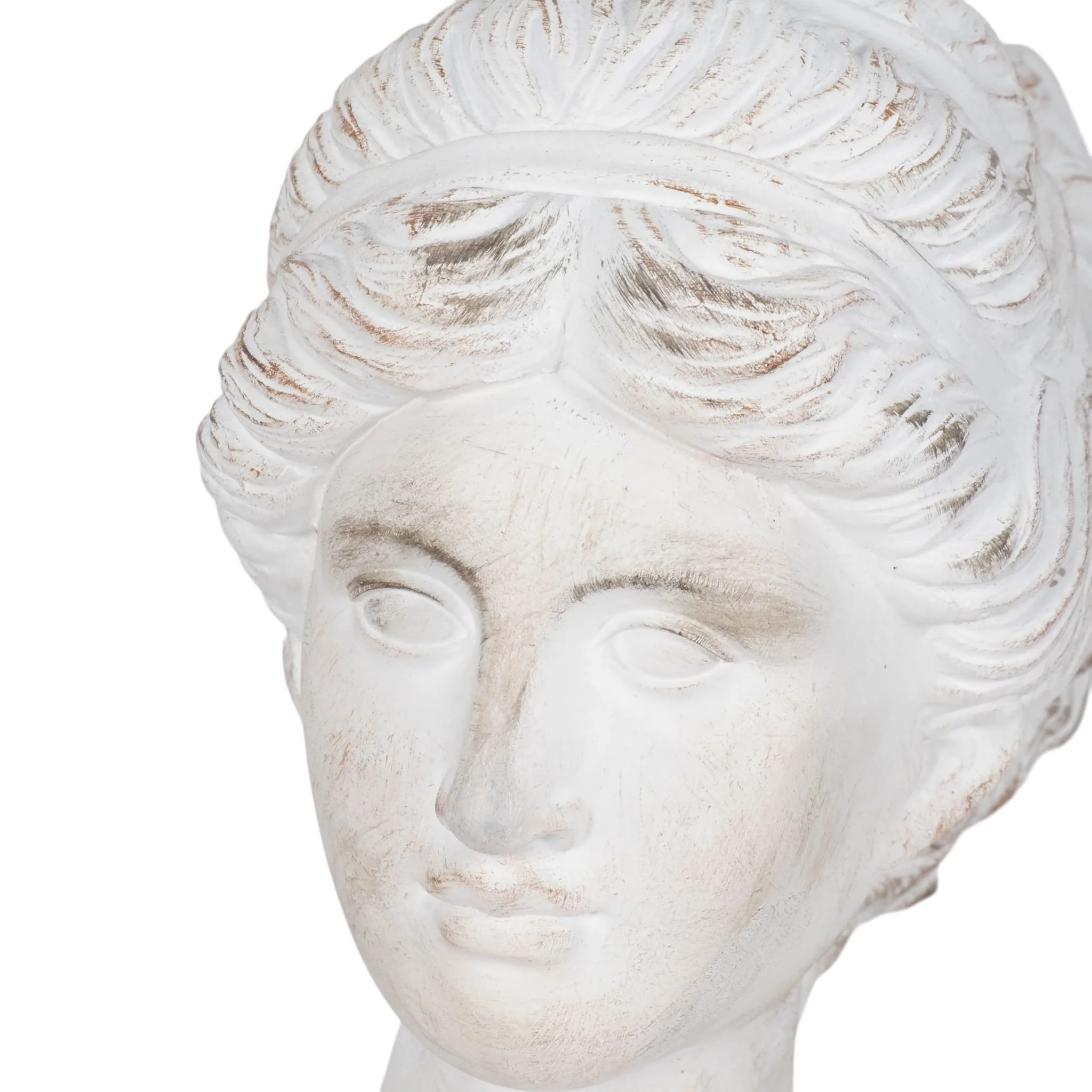 20" Venus Bust Distressed Resin, White - Image 5