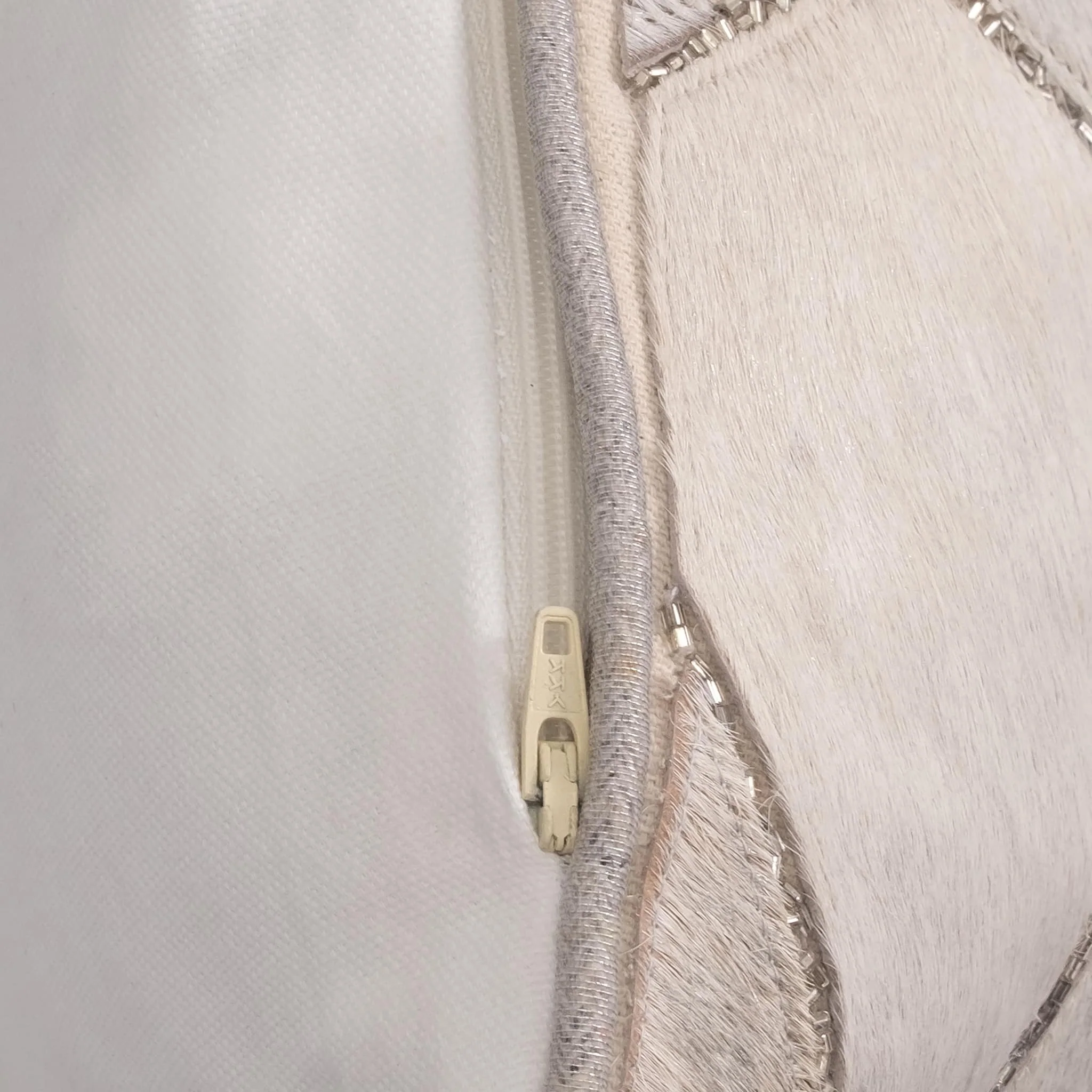 20x12" Leather, Geo Hand Embroidery Decorative Pil - Image 4
