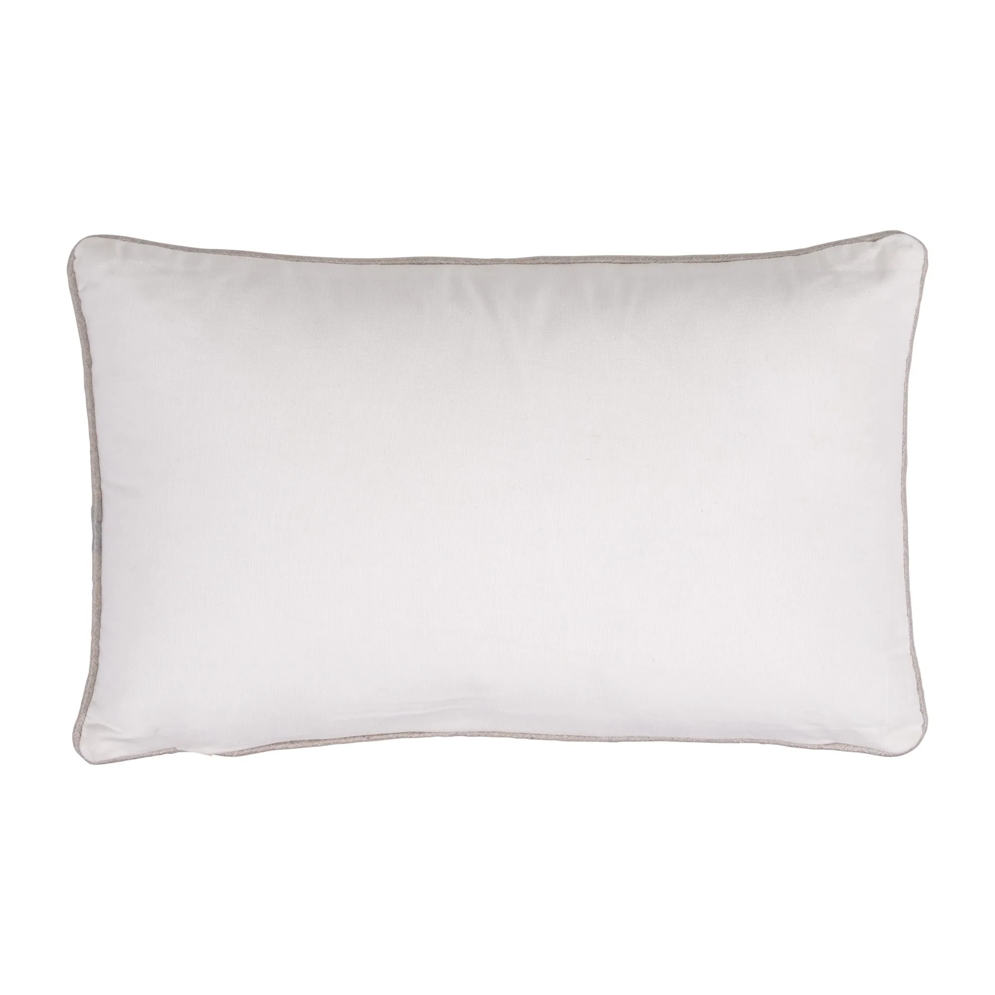 20x12" Linen, Chevron Decorative Pillow, Ivory/sil - Image 3