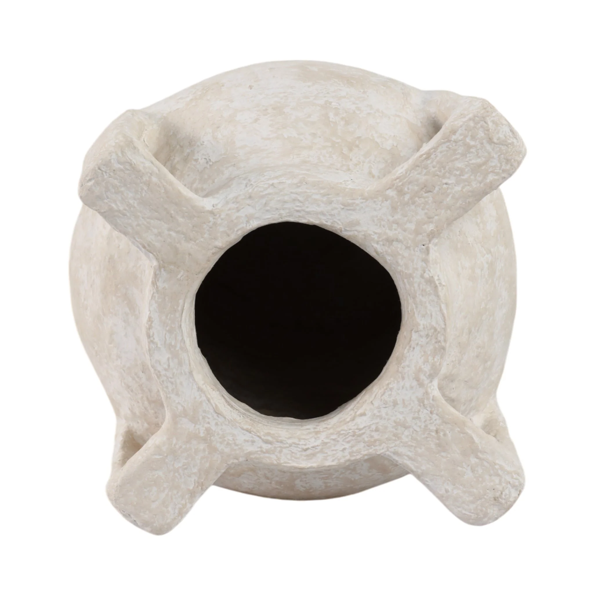 20x12" Paper Mache Handle Vase, White - Image 6