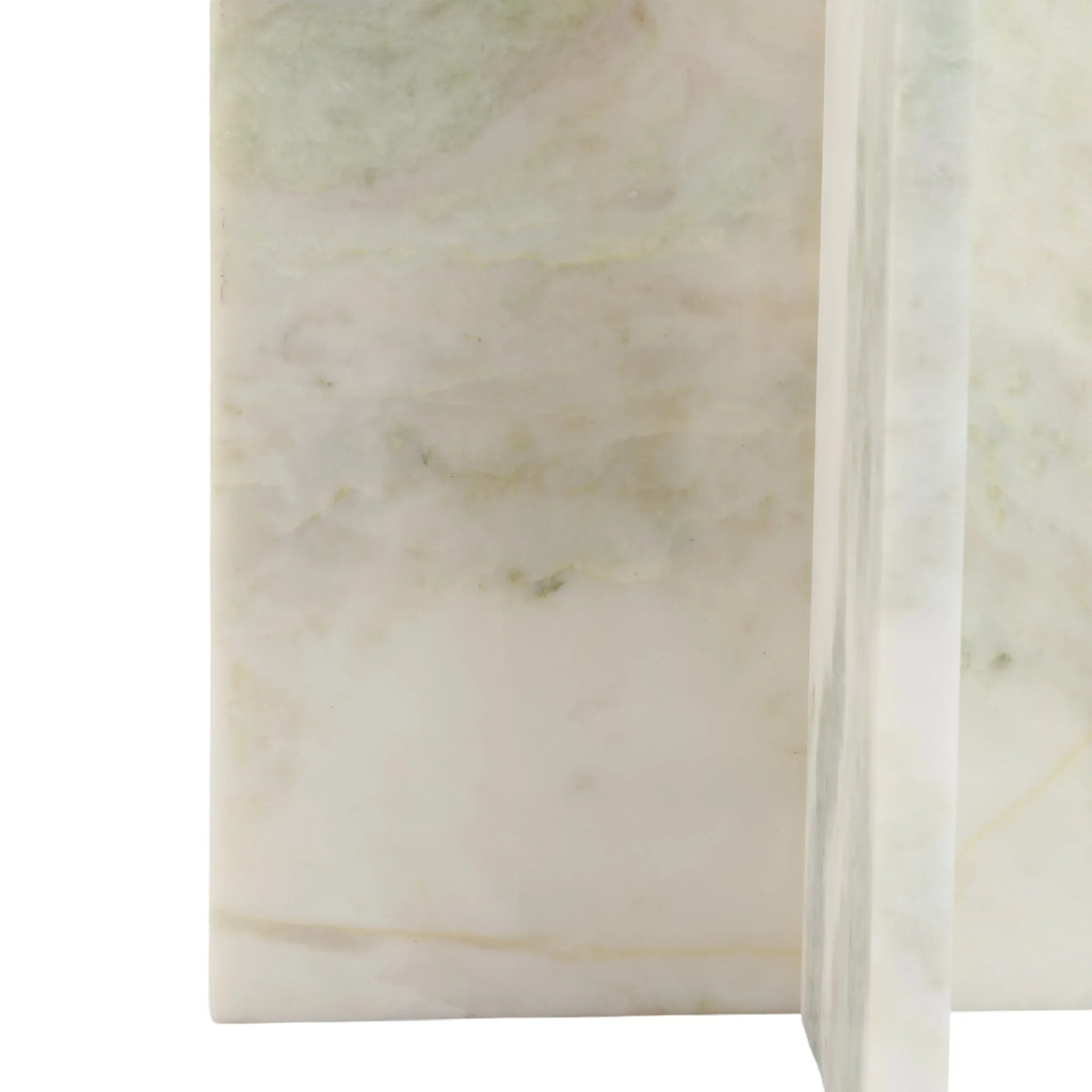 20x13" Round Marble Accent Table, Light Green Kd - Image 5