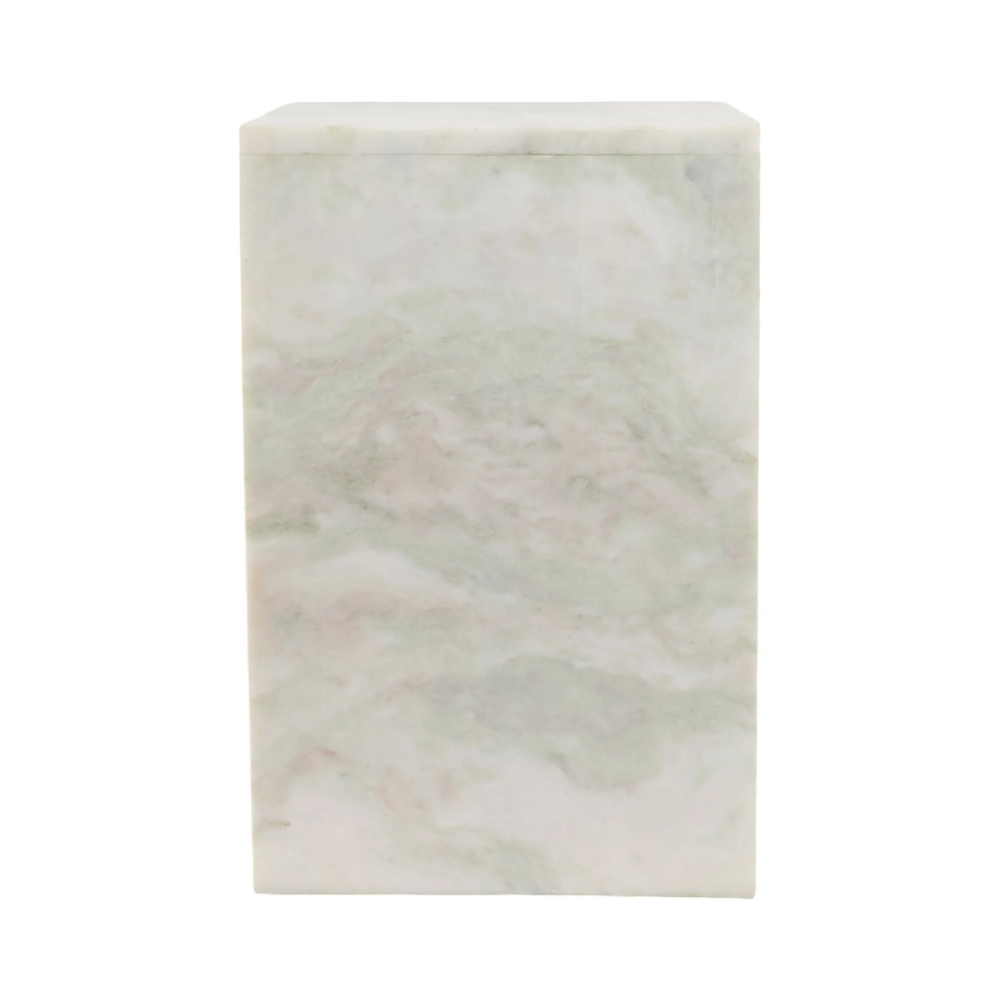 20x13" Square Marble Accent Table, Light Green - Image 5