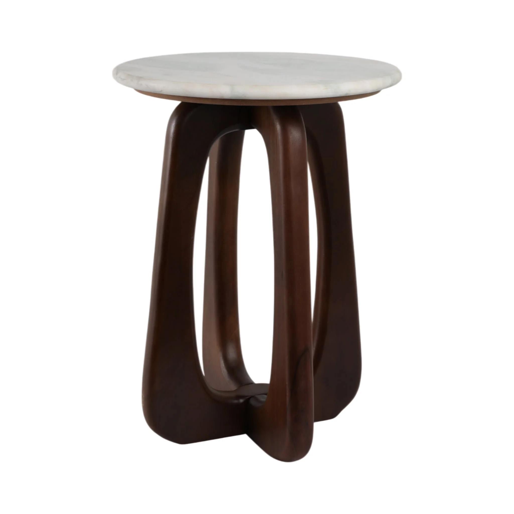 20x15" Marble Top Accent Table, Green/brown - Image 2