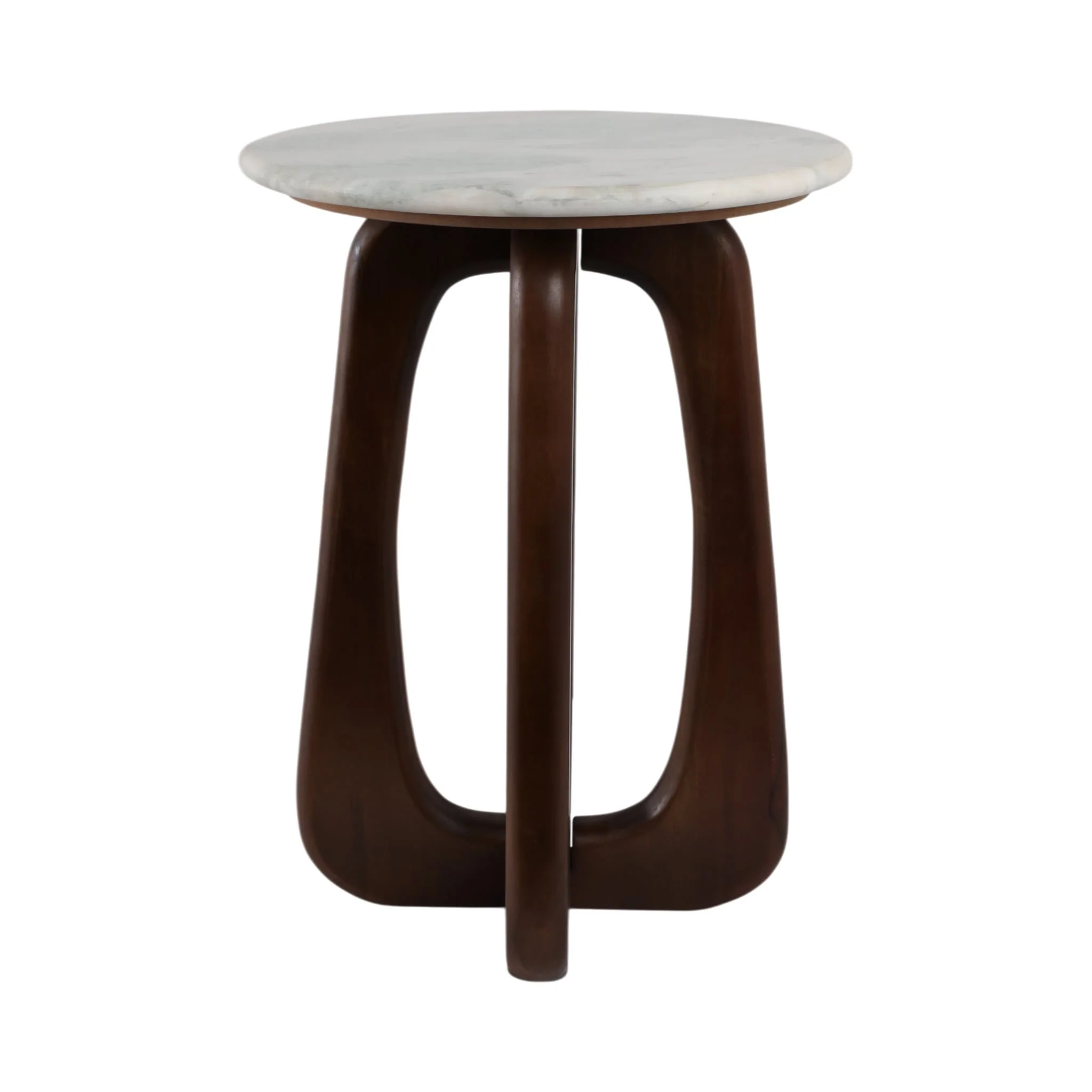 20x15" Marble Top Accent Table, Green/brown - Image 3