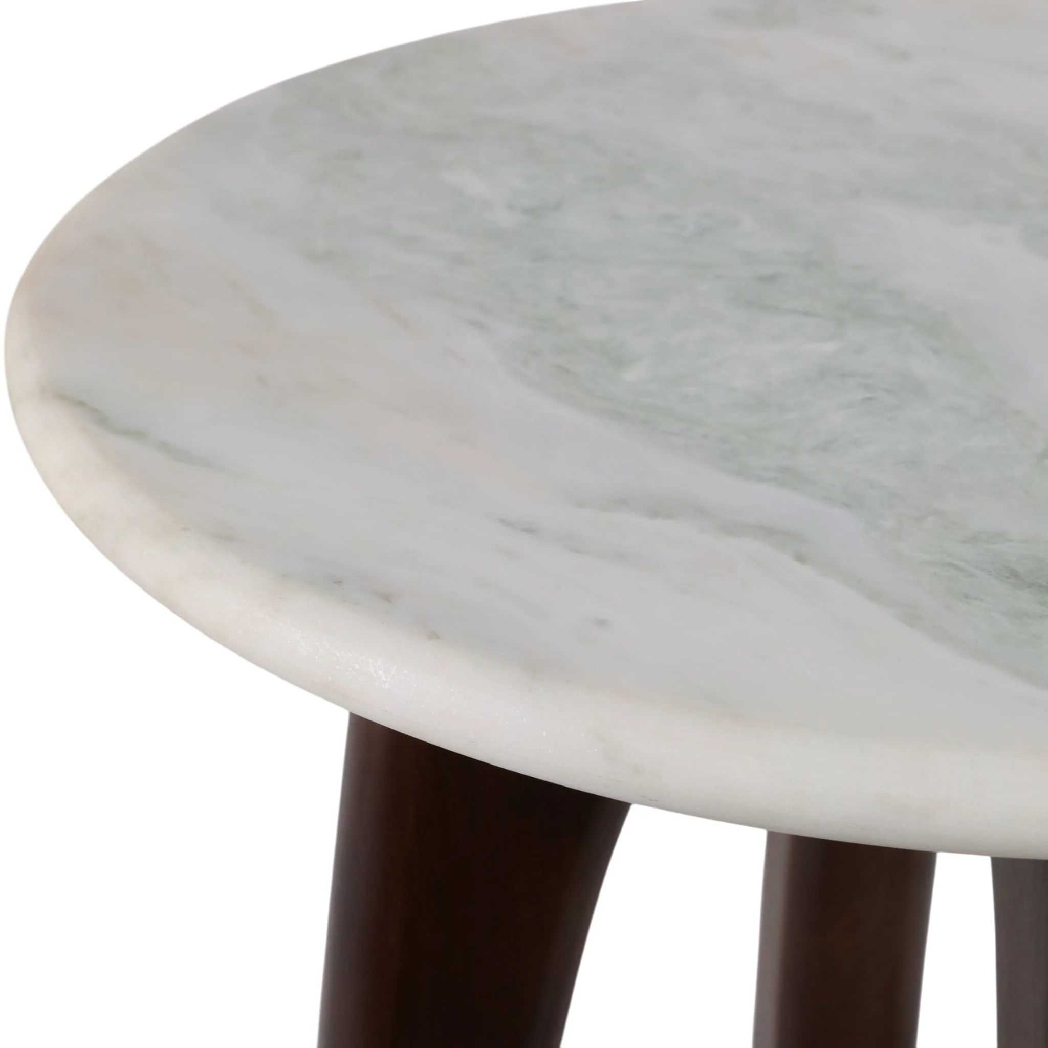 20x15" Marble Top Accent Table, Green/brown - Image 6