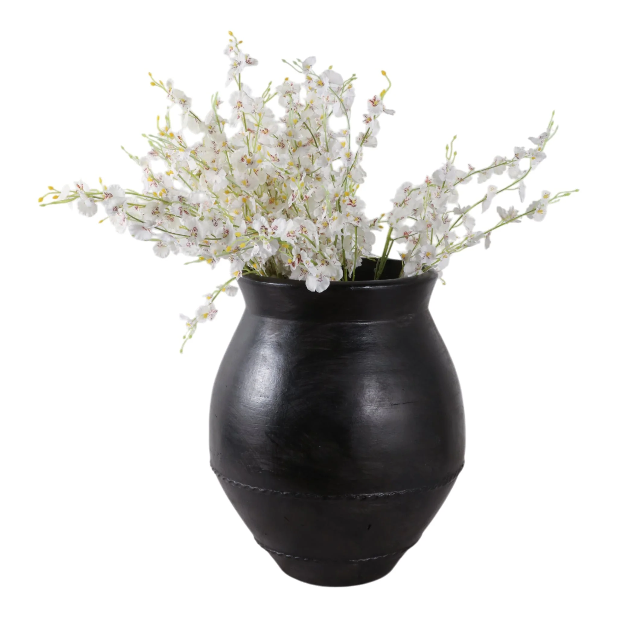 20x18" Traditional Terracotta Vase, Black - Image 2