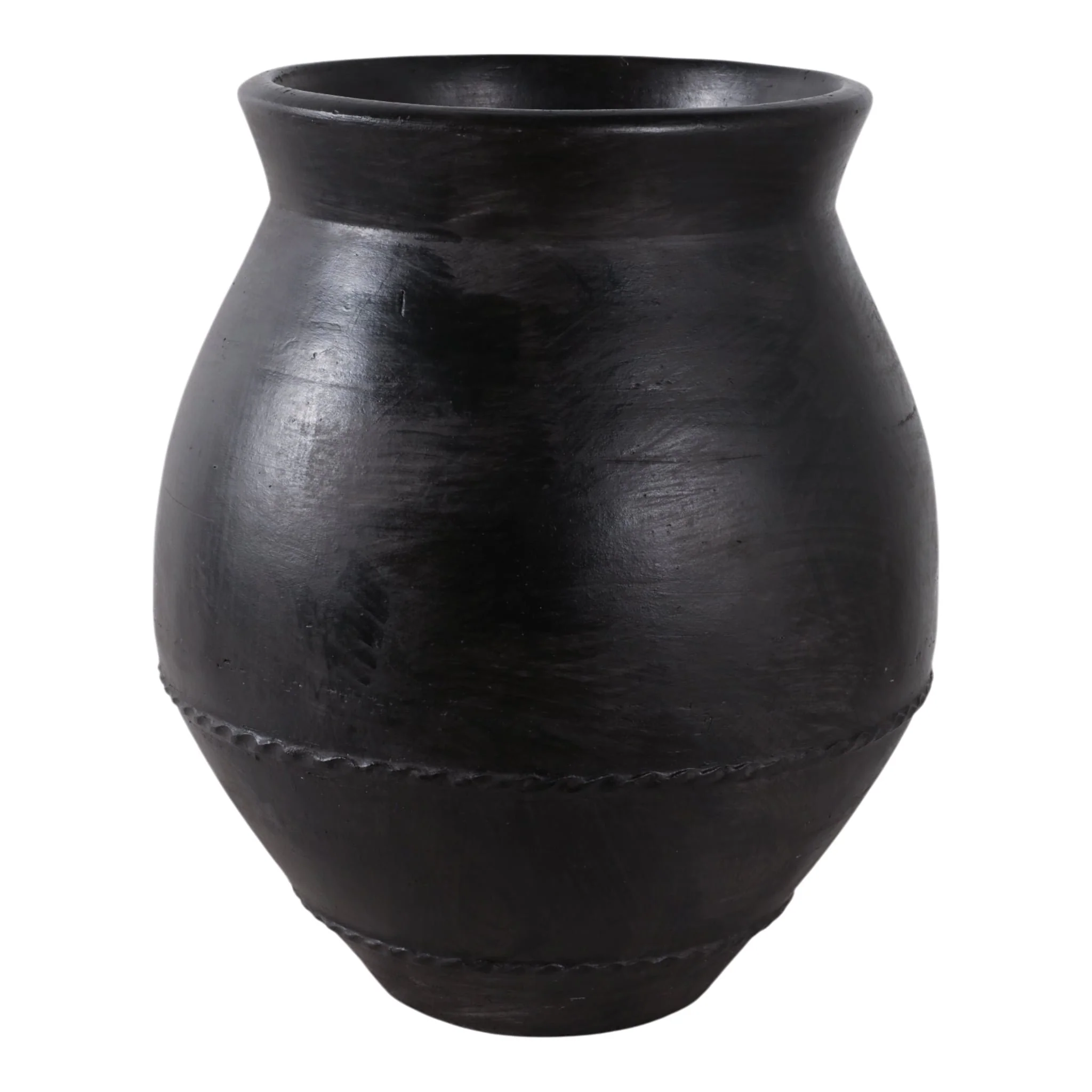 20x18" Traditional Terracotta Vase, Black - Image 4