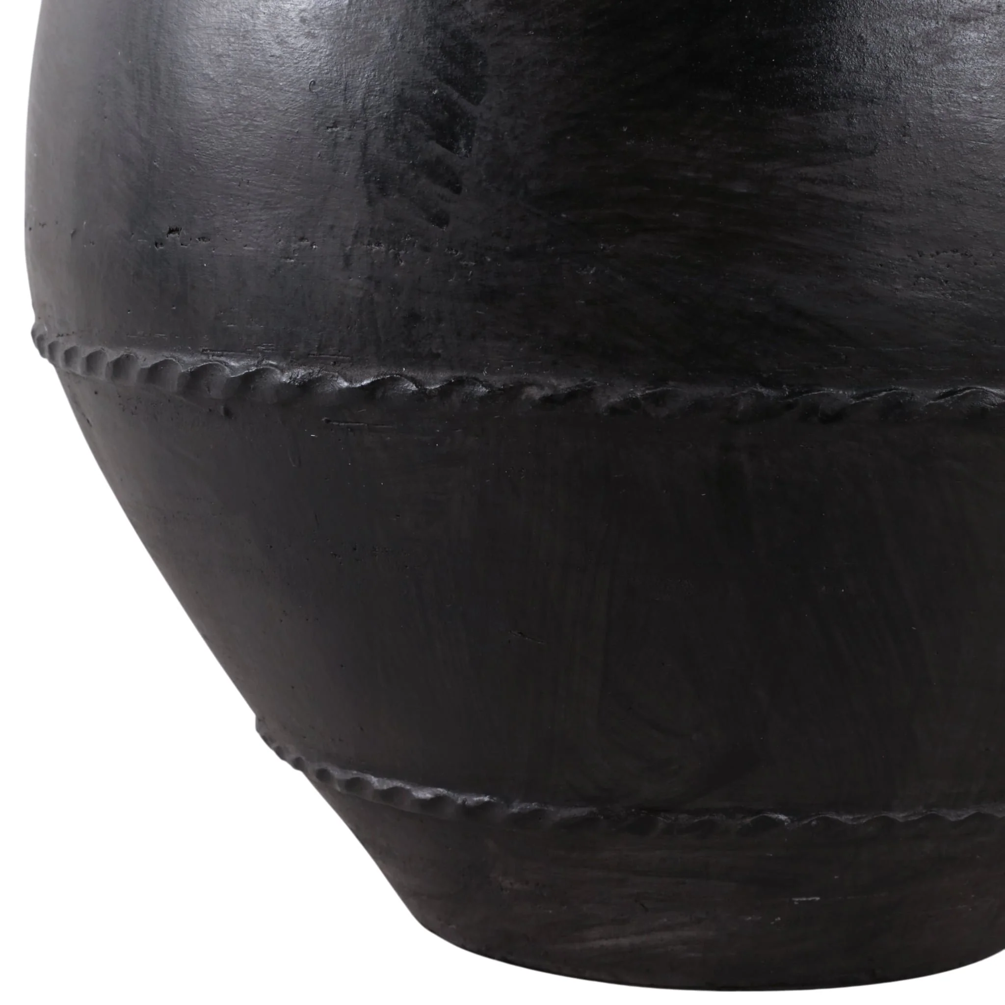 20x18" Traditional Terracotta Vase, Black - Image 5