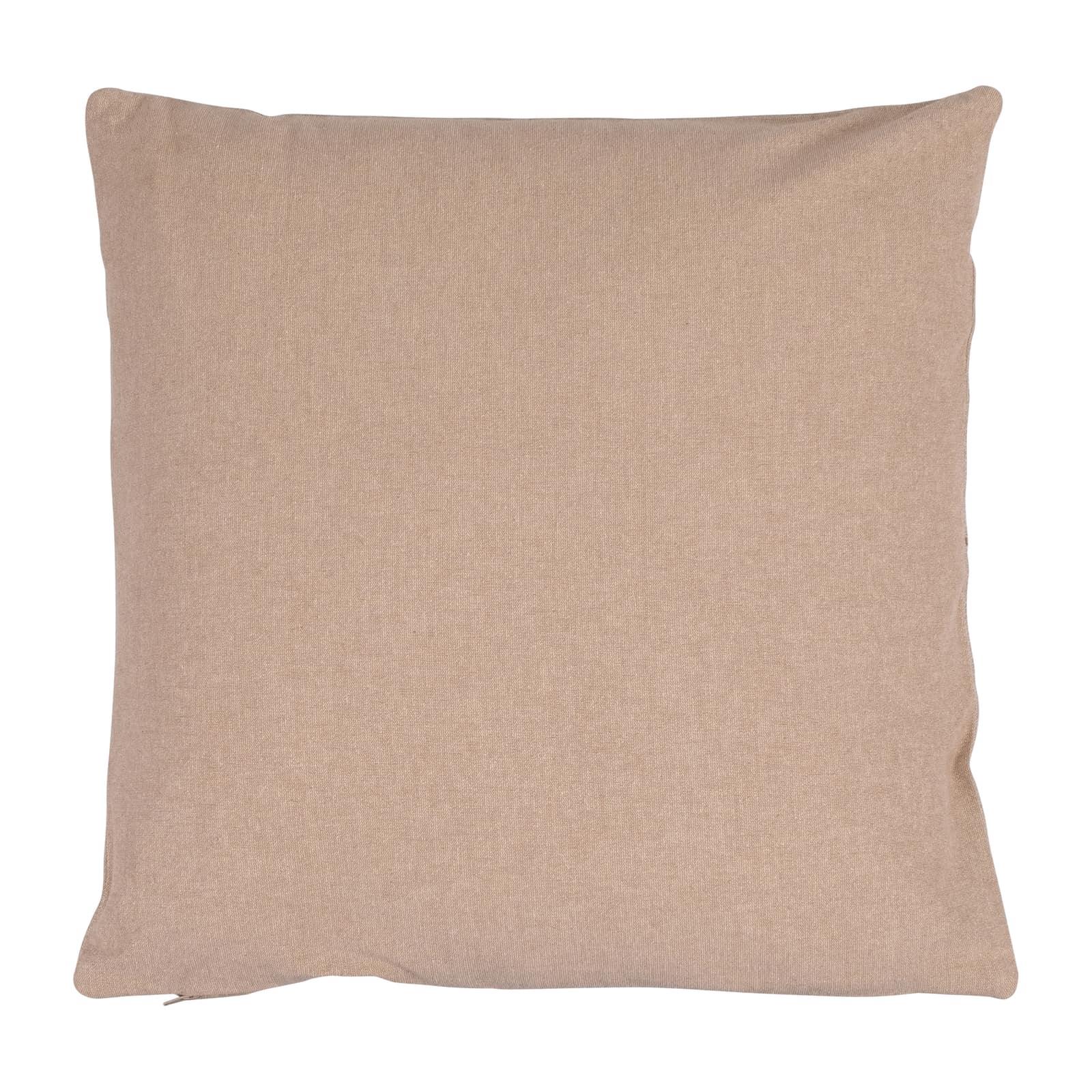 20x20" Leather, Square Patch Decorative Pillow, Iv - Image 3