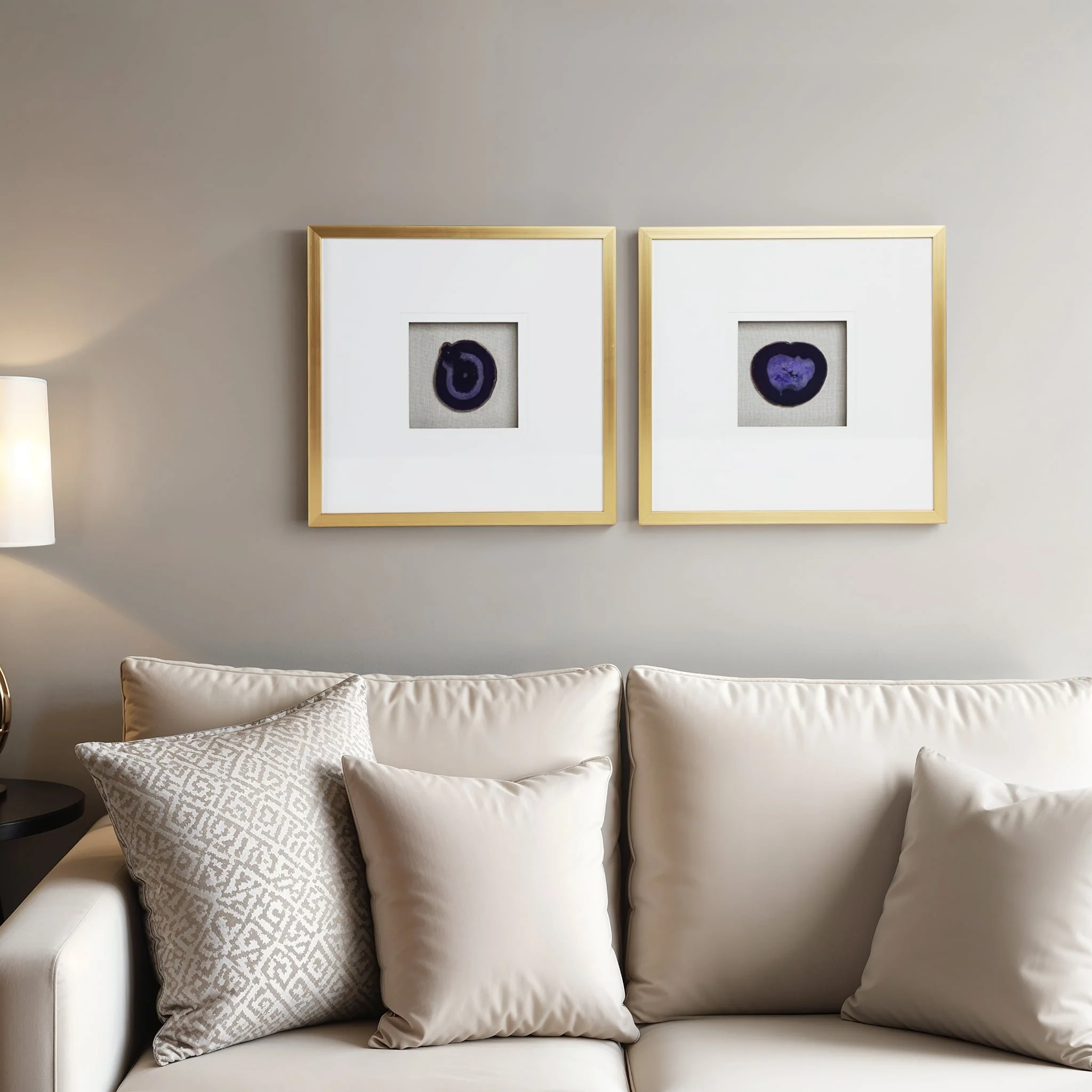 20x20 S/2 Framed Agate, Purple - Image 11