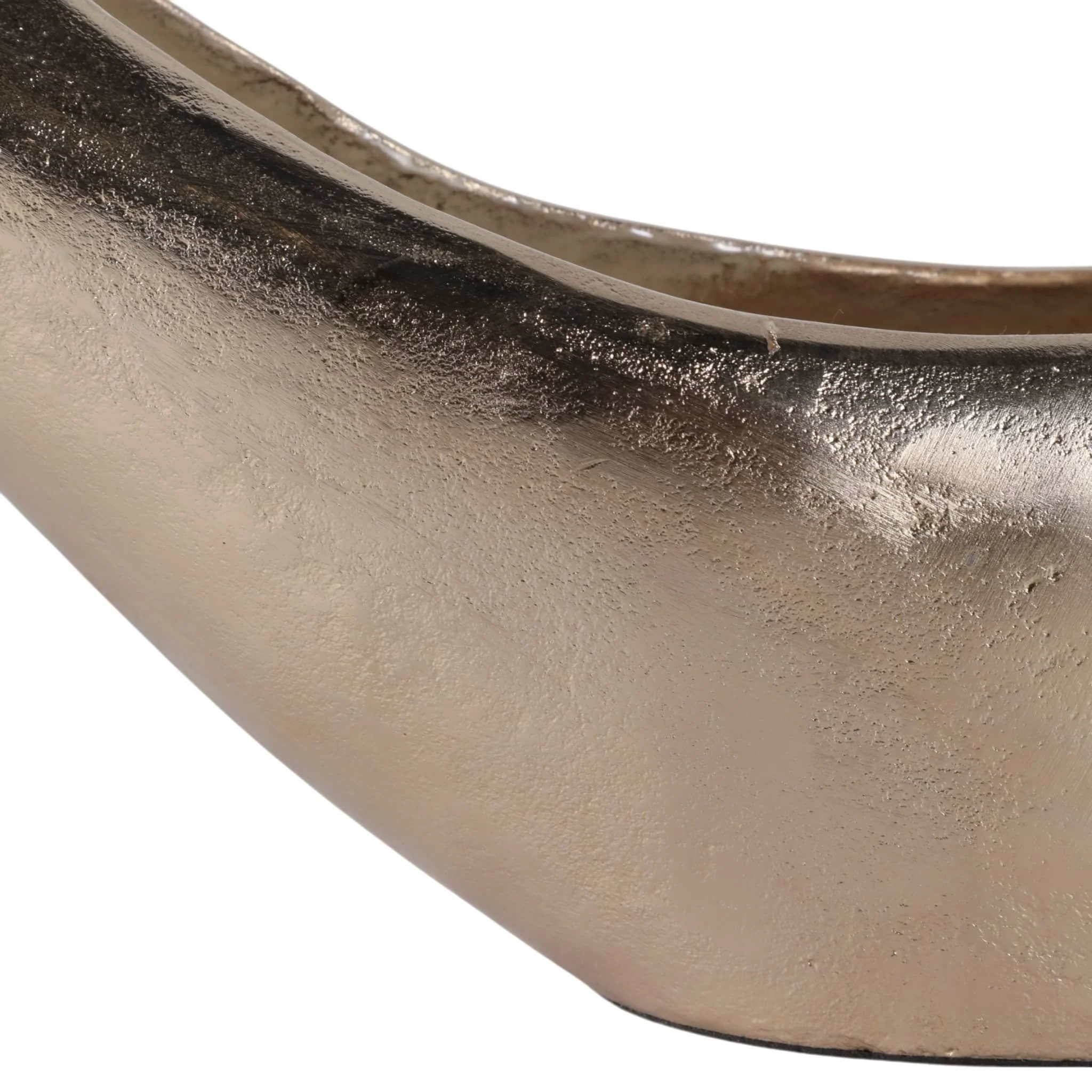 20x8" V-shaped Metal Bowl, Gold/tan - Image 5