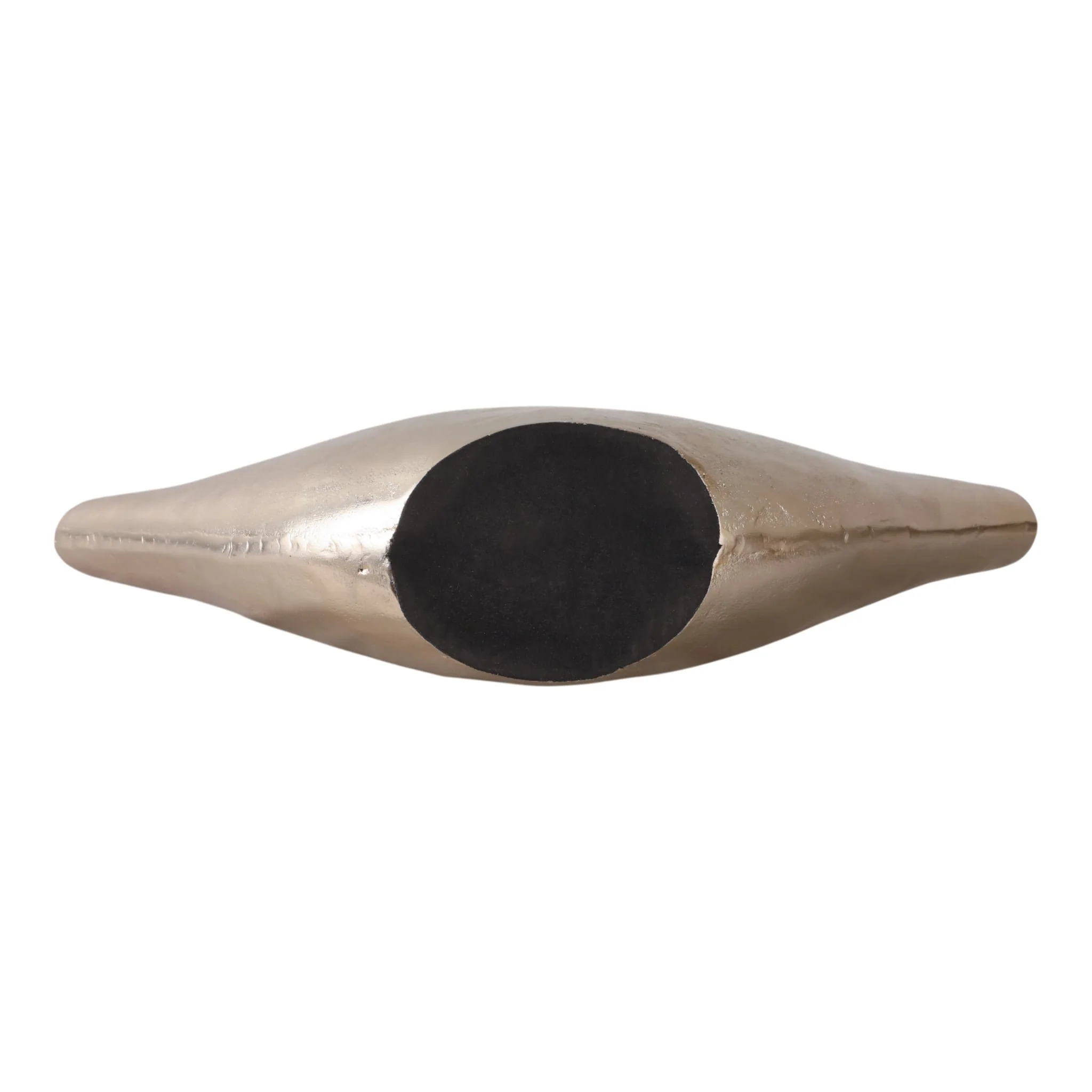 20x8" V-shaped Metal Bowl, Gold/tan - Image 7