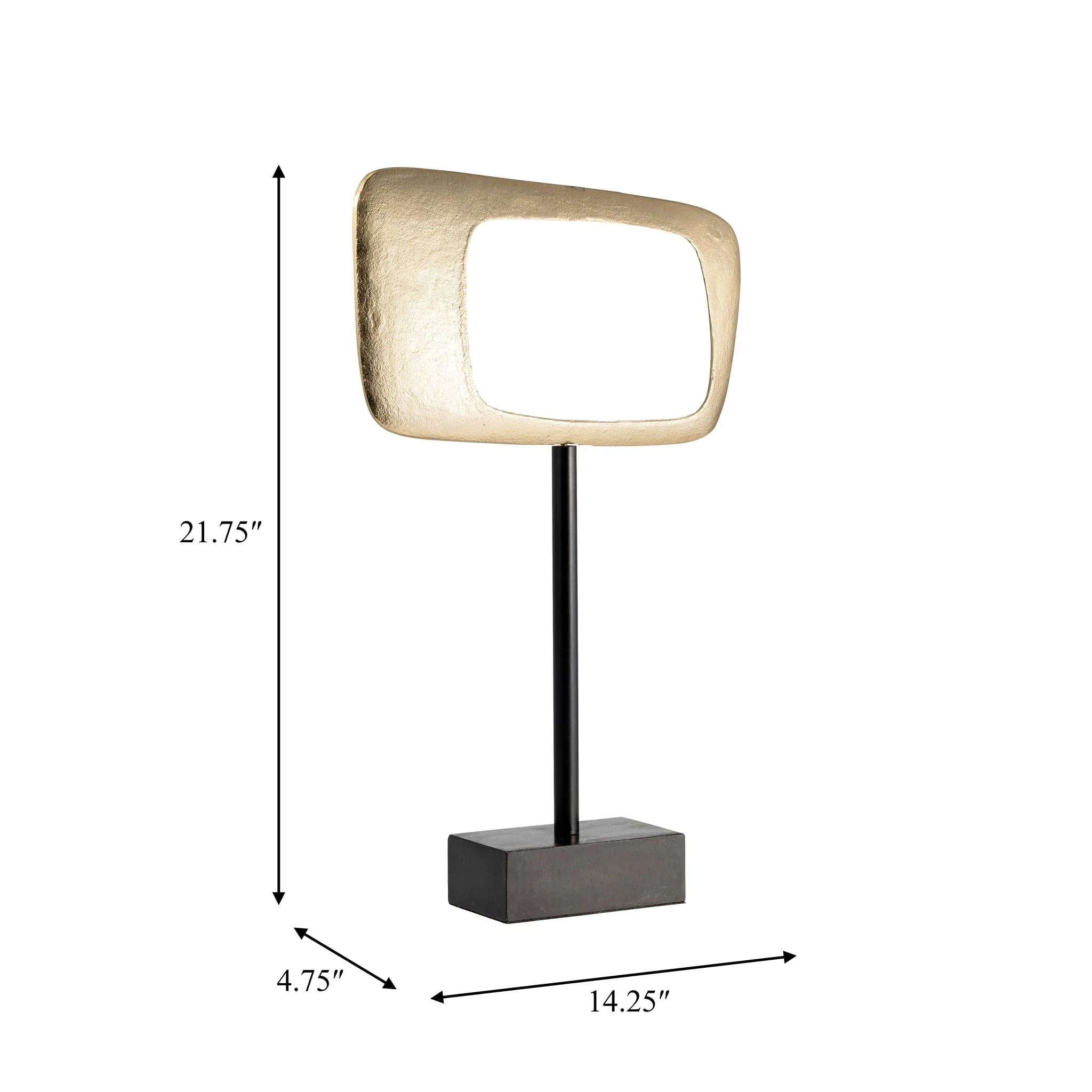 21.75" Aluminum Rhombus On Stand, Gold, Kd - Image 8