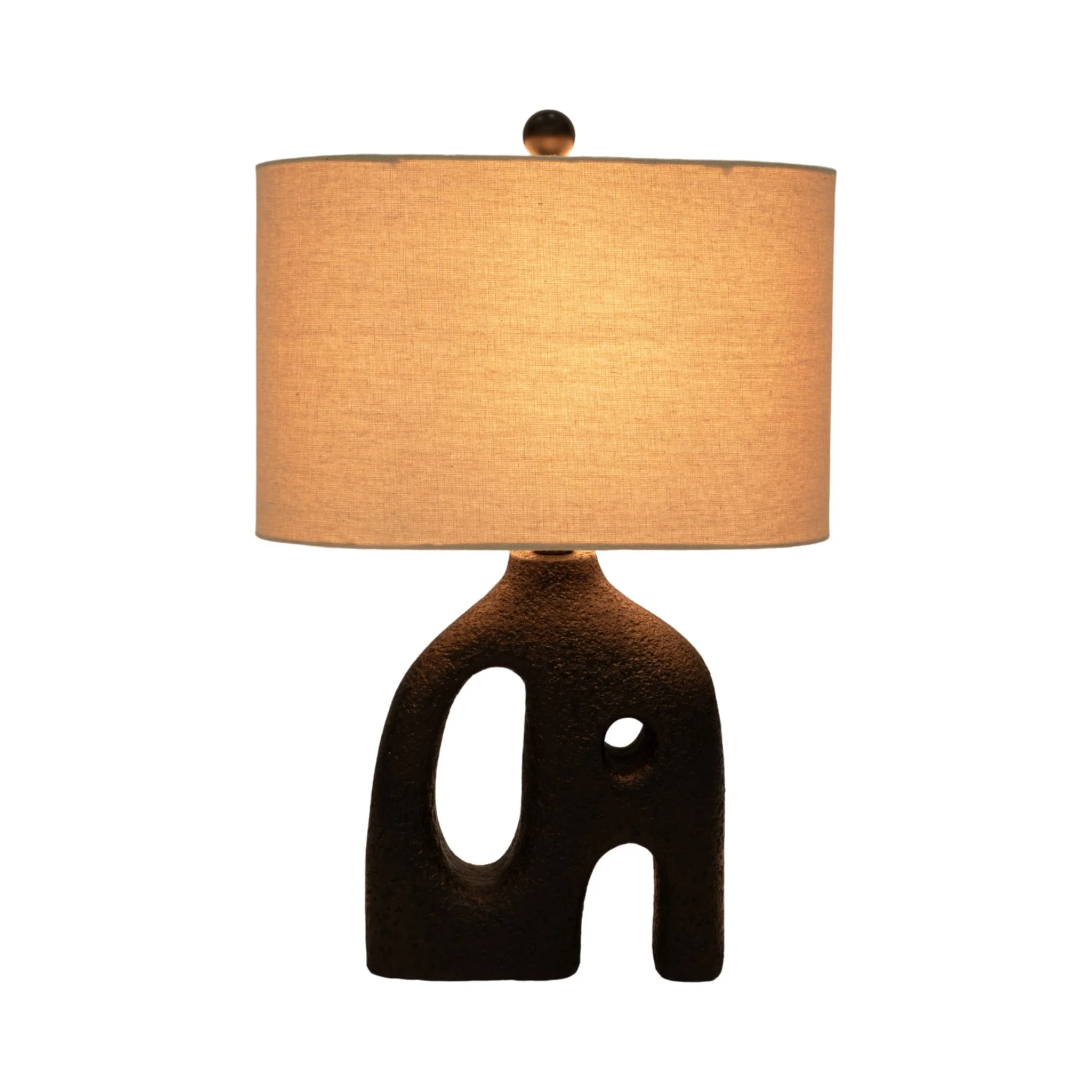 21" Open Cut-out Table Lamp, Black - Image 2