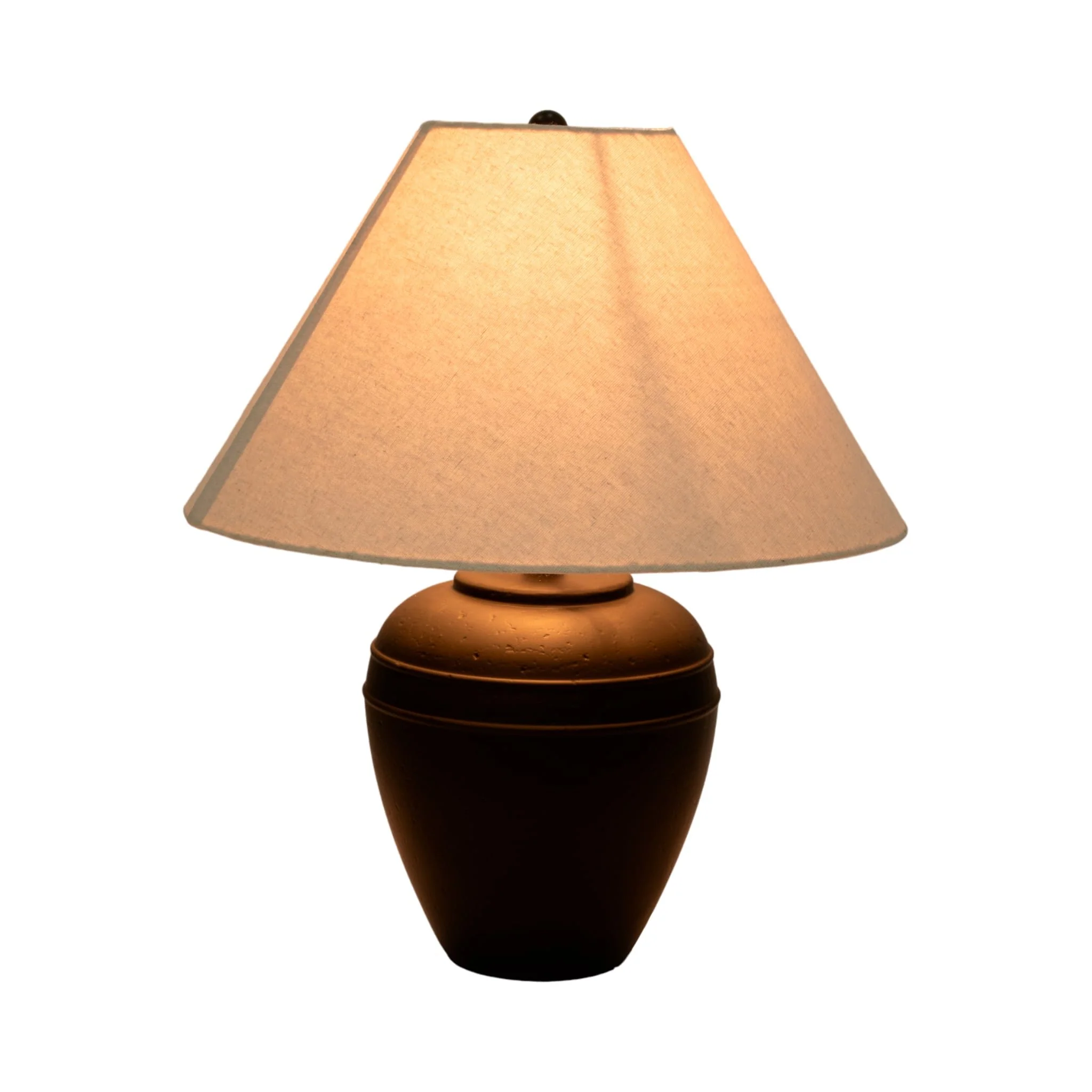 21" Textured Table Lamp Tapered Shade, Black/white - Image 2
