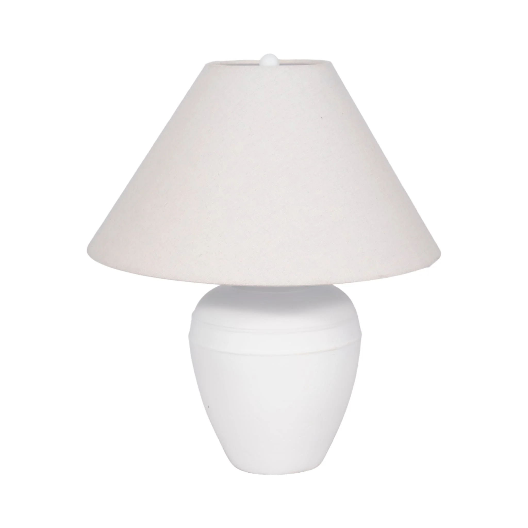 21" Textured Table Lamp Tapered Shade, White - Image 3