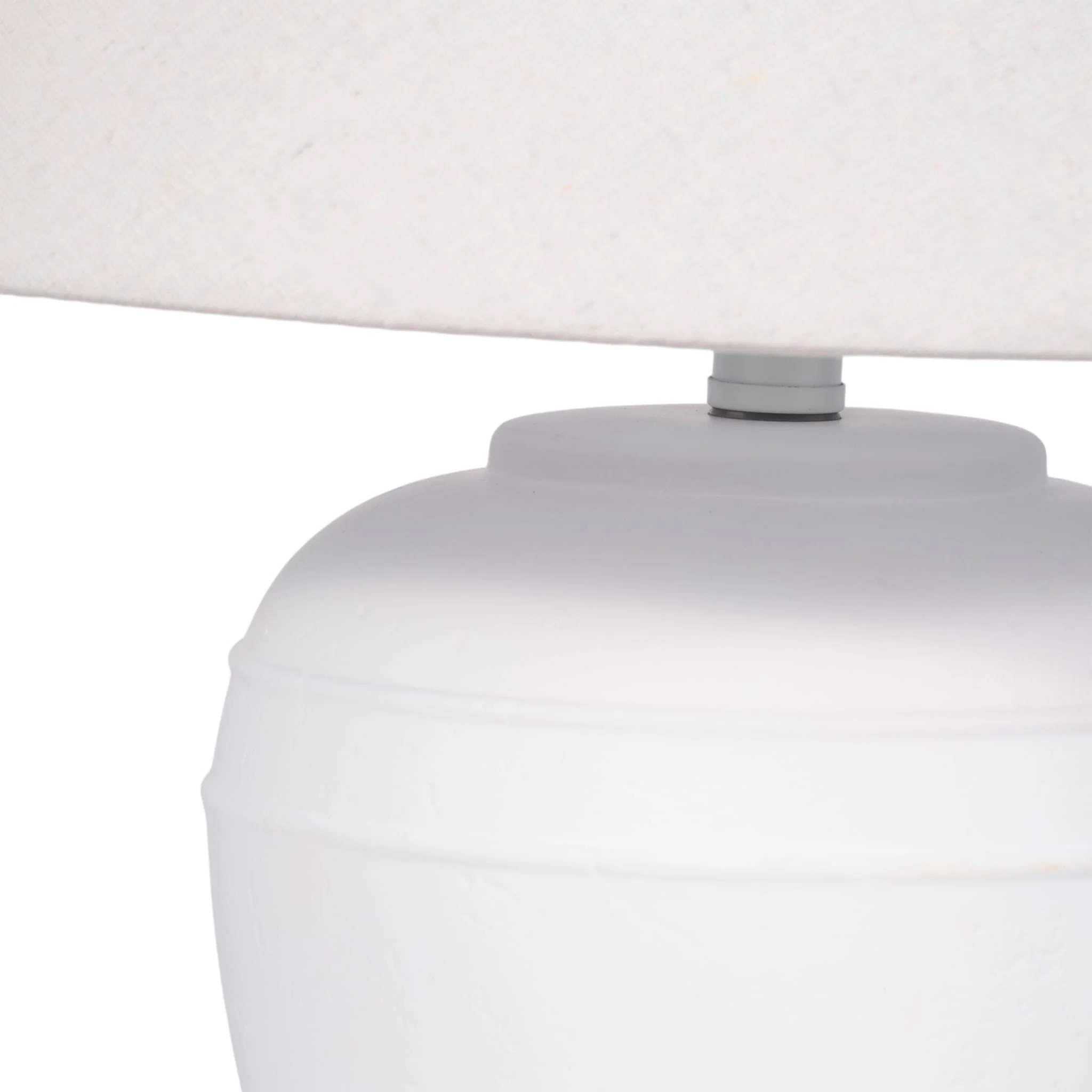 21" Textured Table Lamp Tapered Shade, White - Image 4