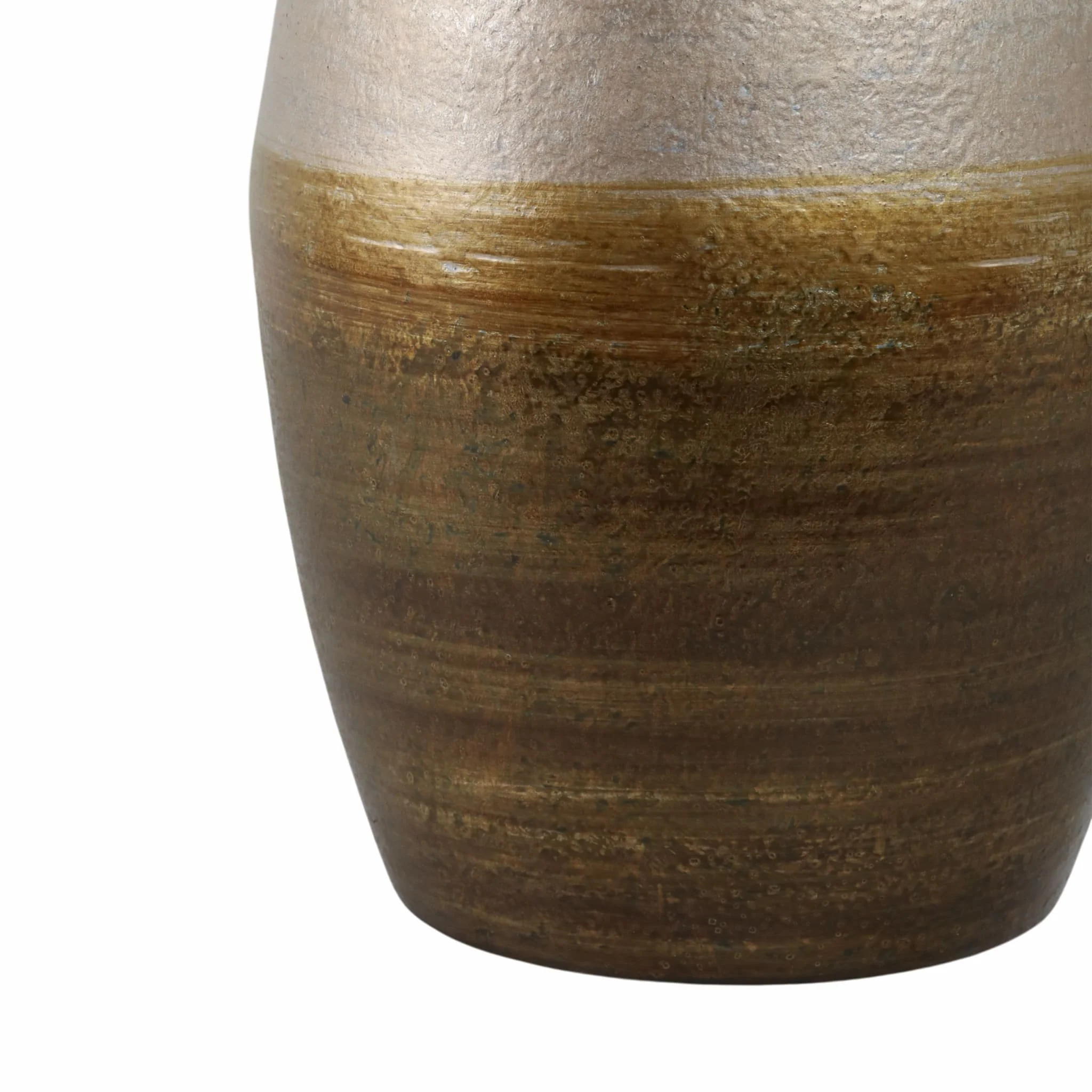 21"gold Ombre Metal Hourglss Vase,wht/gld - Image 5