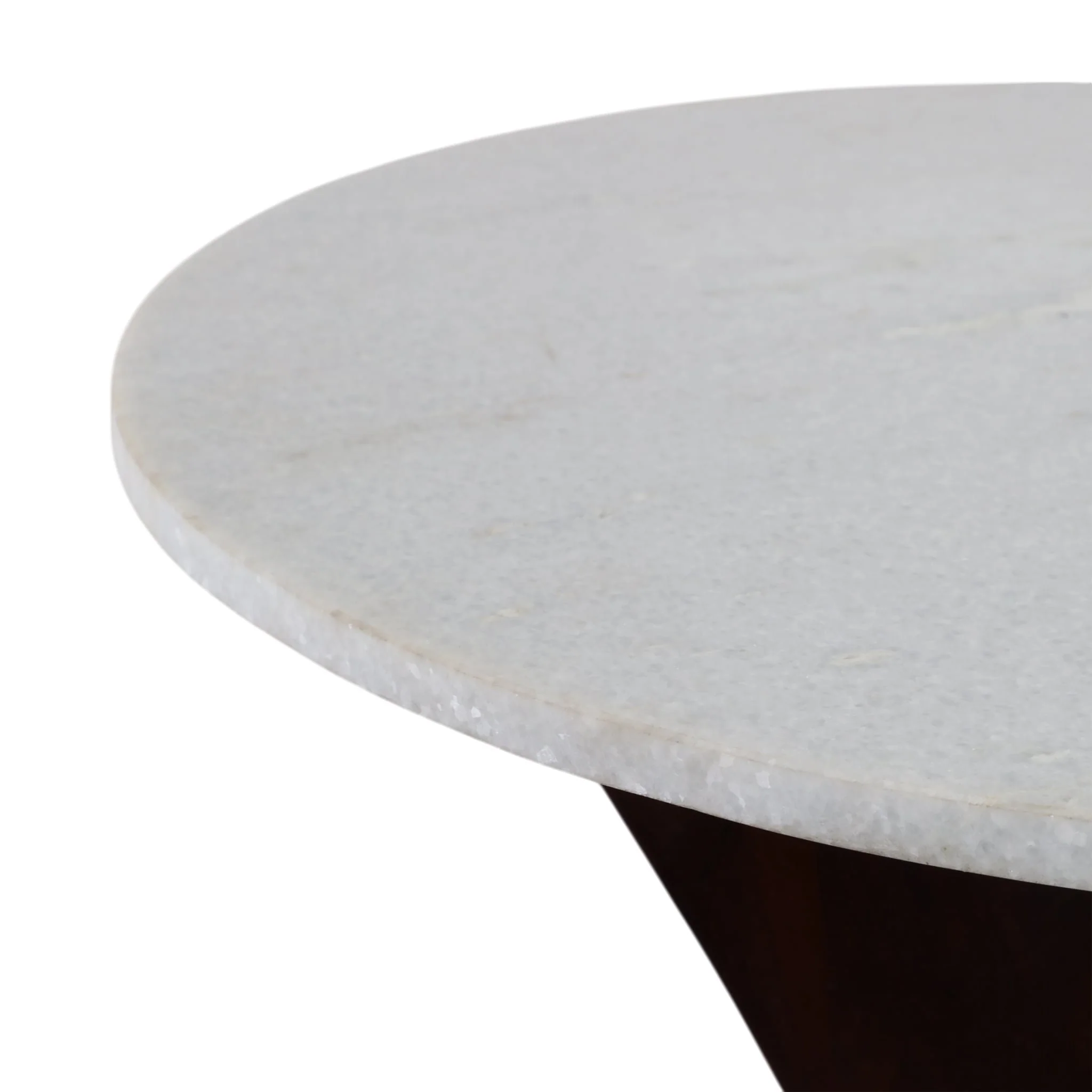 21x20" Marble Top Criss Cross Accent Table, White/ - Image 6