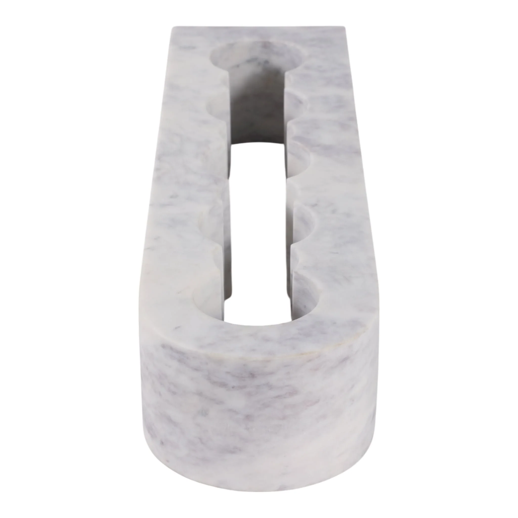 22" 5 Bottle Marble Wine Rack, White/ Grey - Image 7