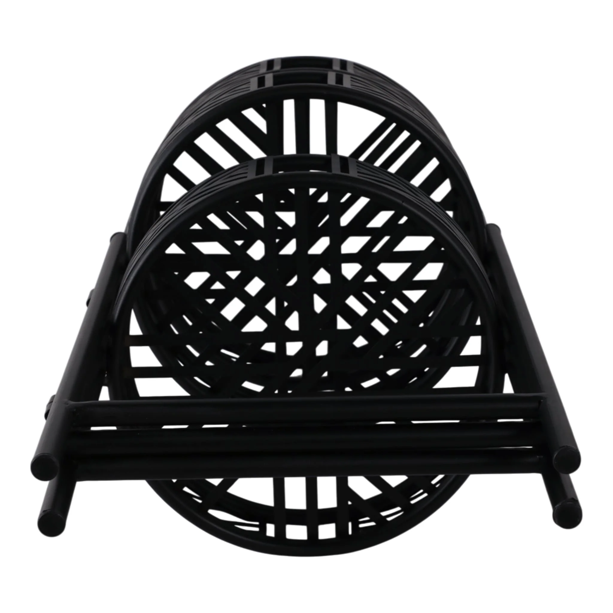 22" Folding 3-tier Geo Plant Stand, Black - Image 8