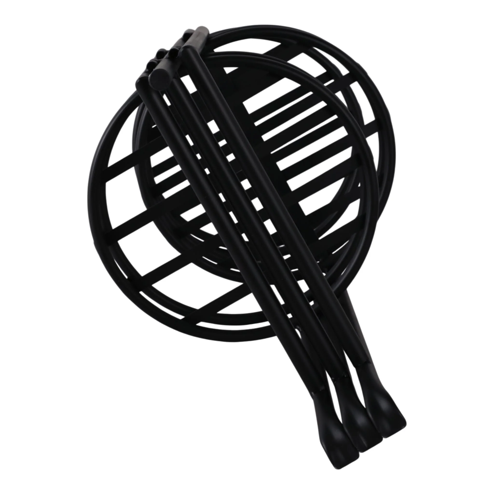 22" Folding 3-tier Plant Stand, Black - Image 8