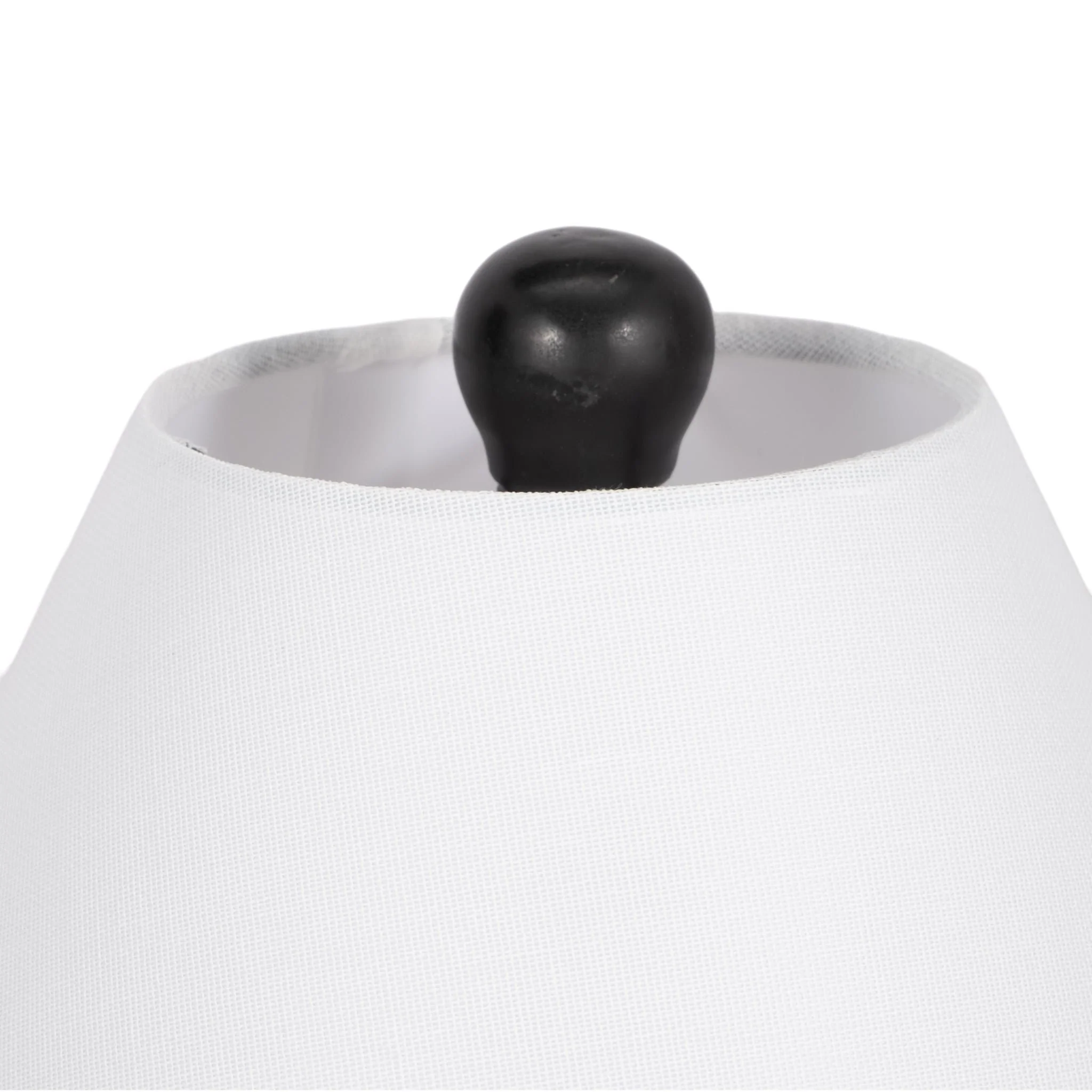 22" Modern Cylinder Table Lamp, Black - Image 5