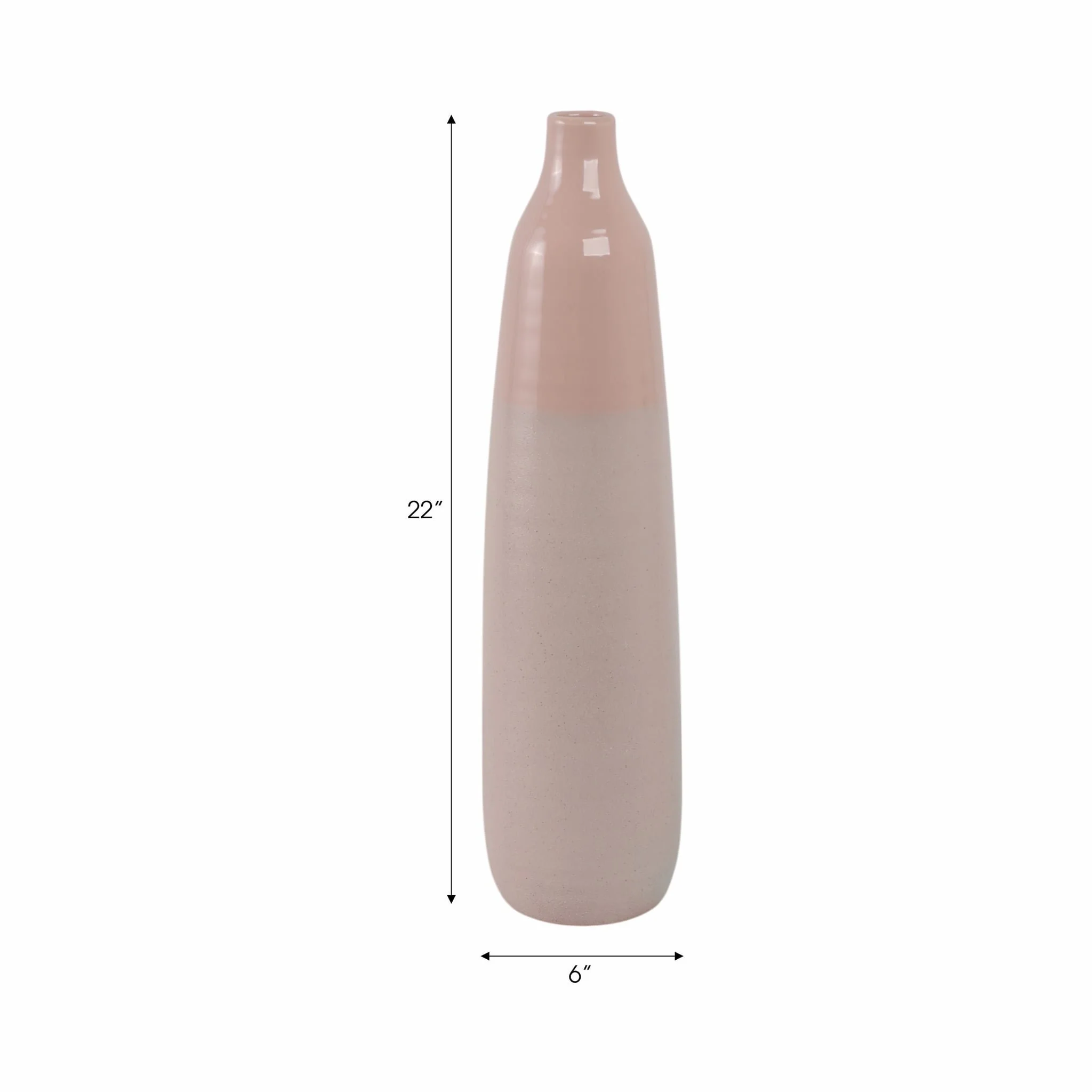 22"h Bottle Vase, Blush - Image 8