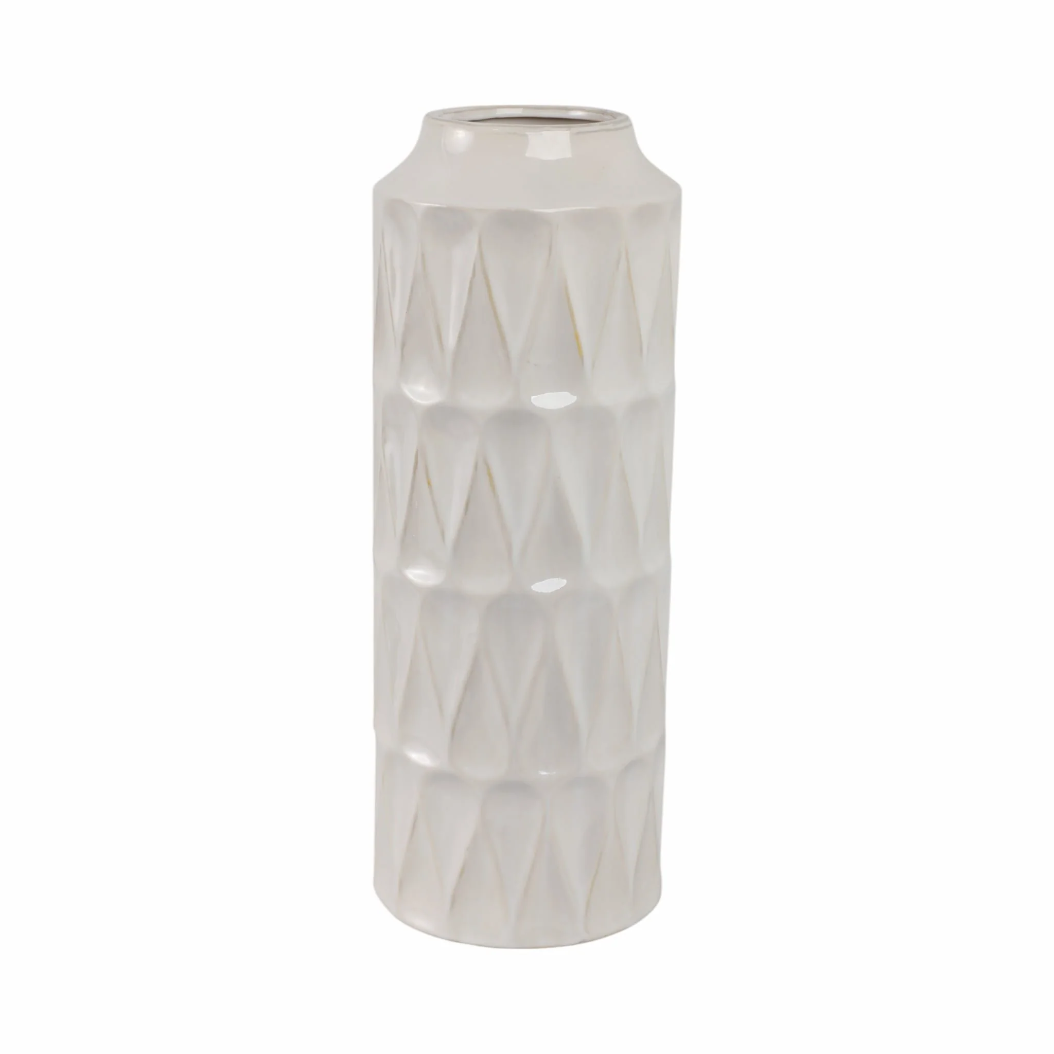 22"h Teardrop Vase, White - Image 4