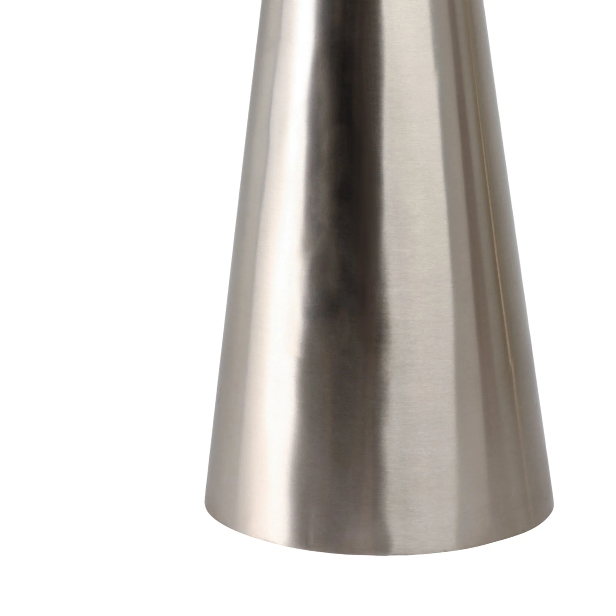 22x11"tapered Metal Base&mrble Drink Table,wht/slv - Image 5