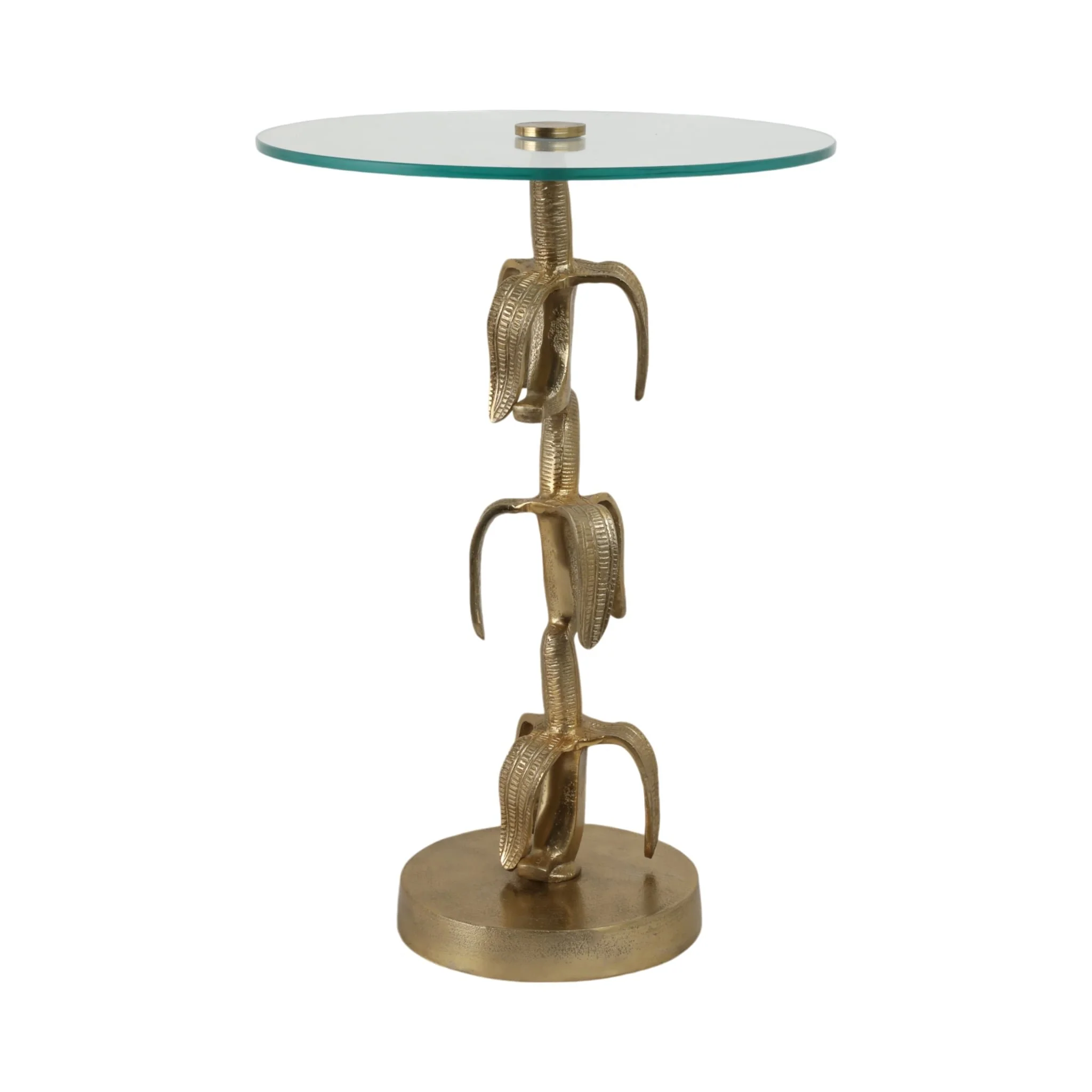 22x15" Bananas Accent Table, Gold Kd - Image 2
