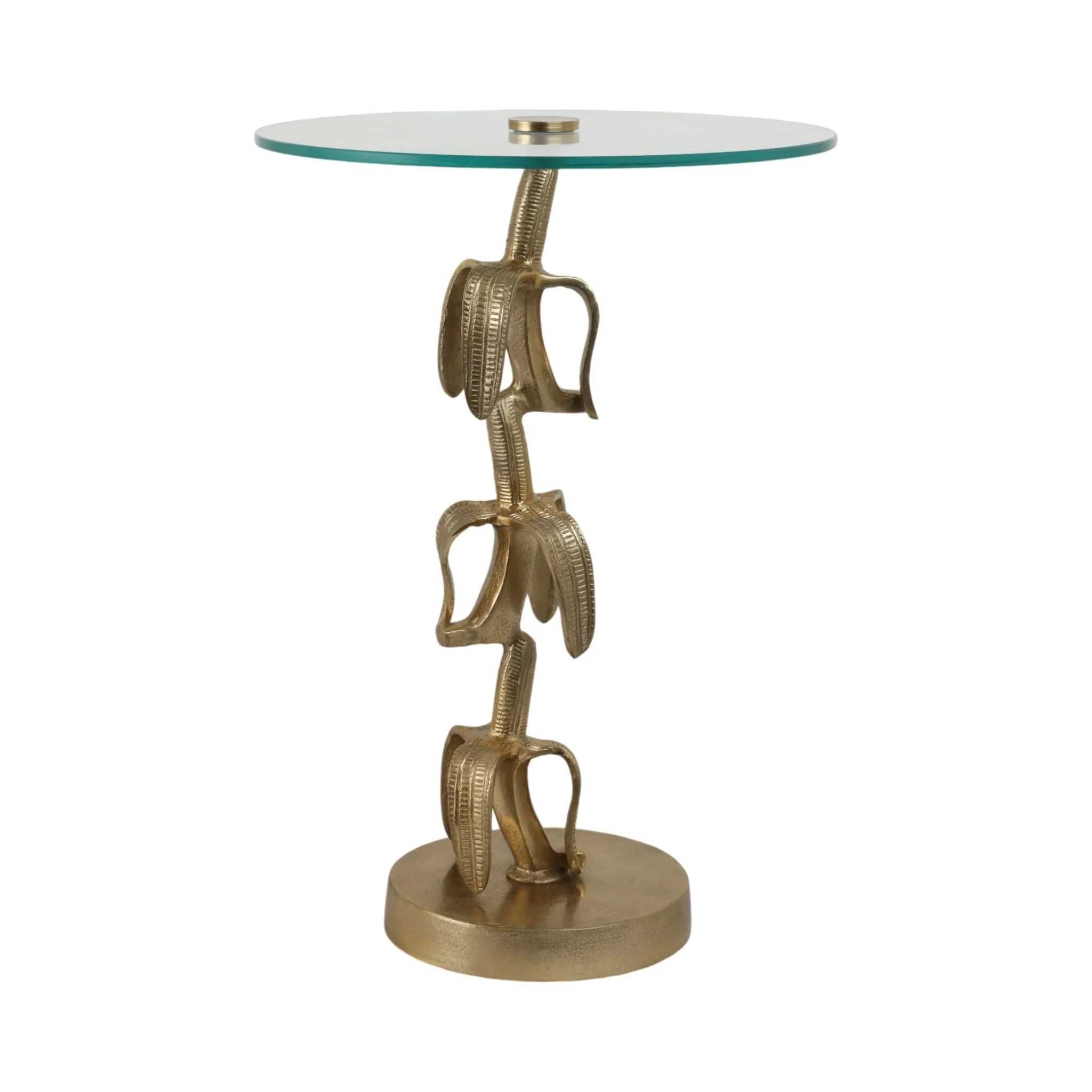22x15" Bananas Accent Table, Gold Kd - Image 4