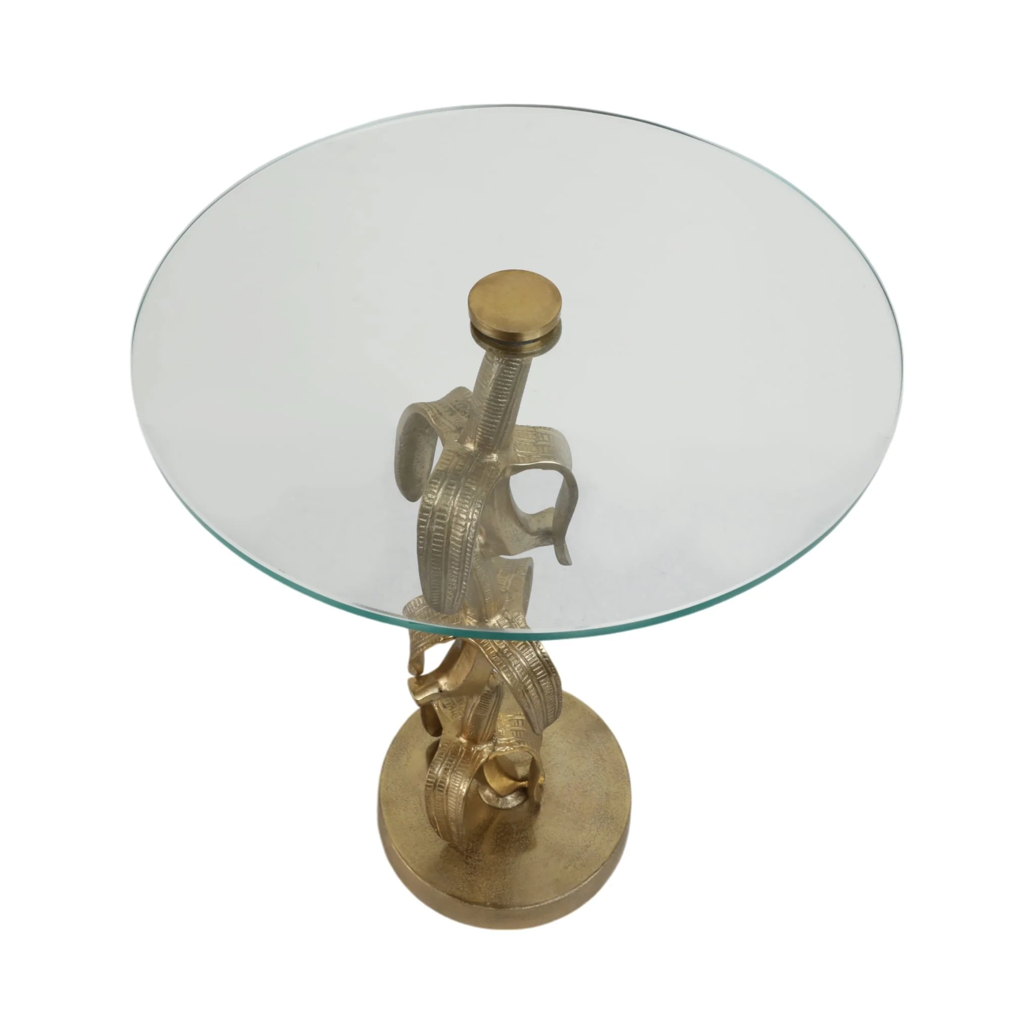 22x15" Bananas Accent Table, Gold Kd - Image 7