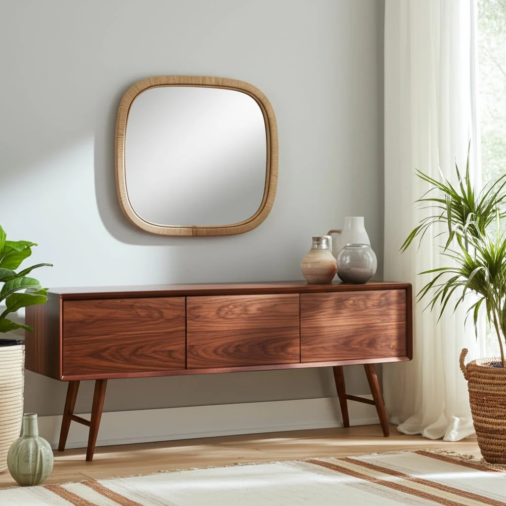 22x34 Rectangular Mirror, Brown - Image 12