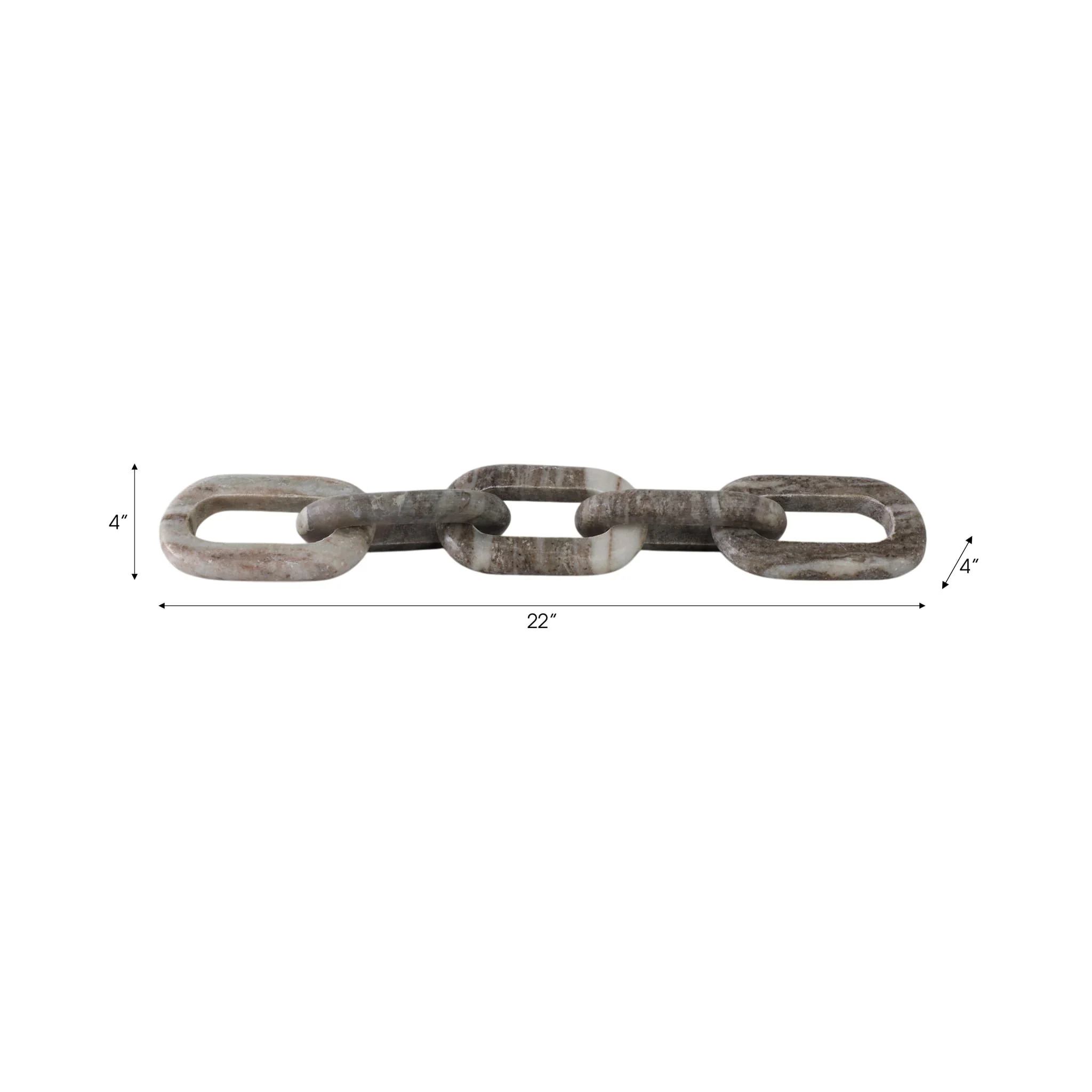 22x4" 5-link Marble Chain, Grey - Image 7