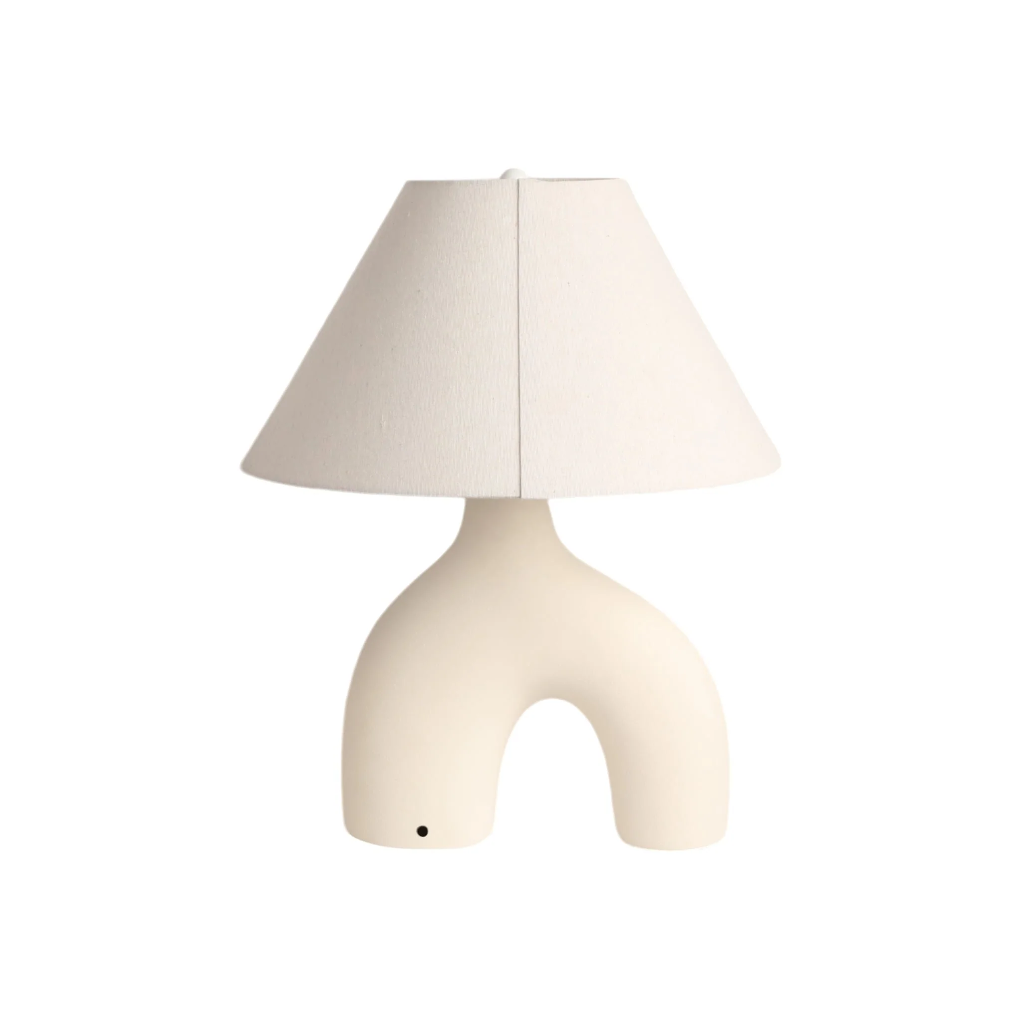 23" Modern Curved Arch Table Lamp, White - Image 4